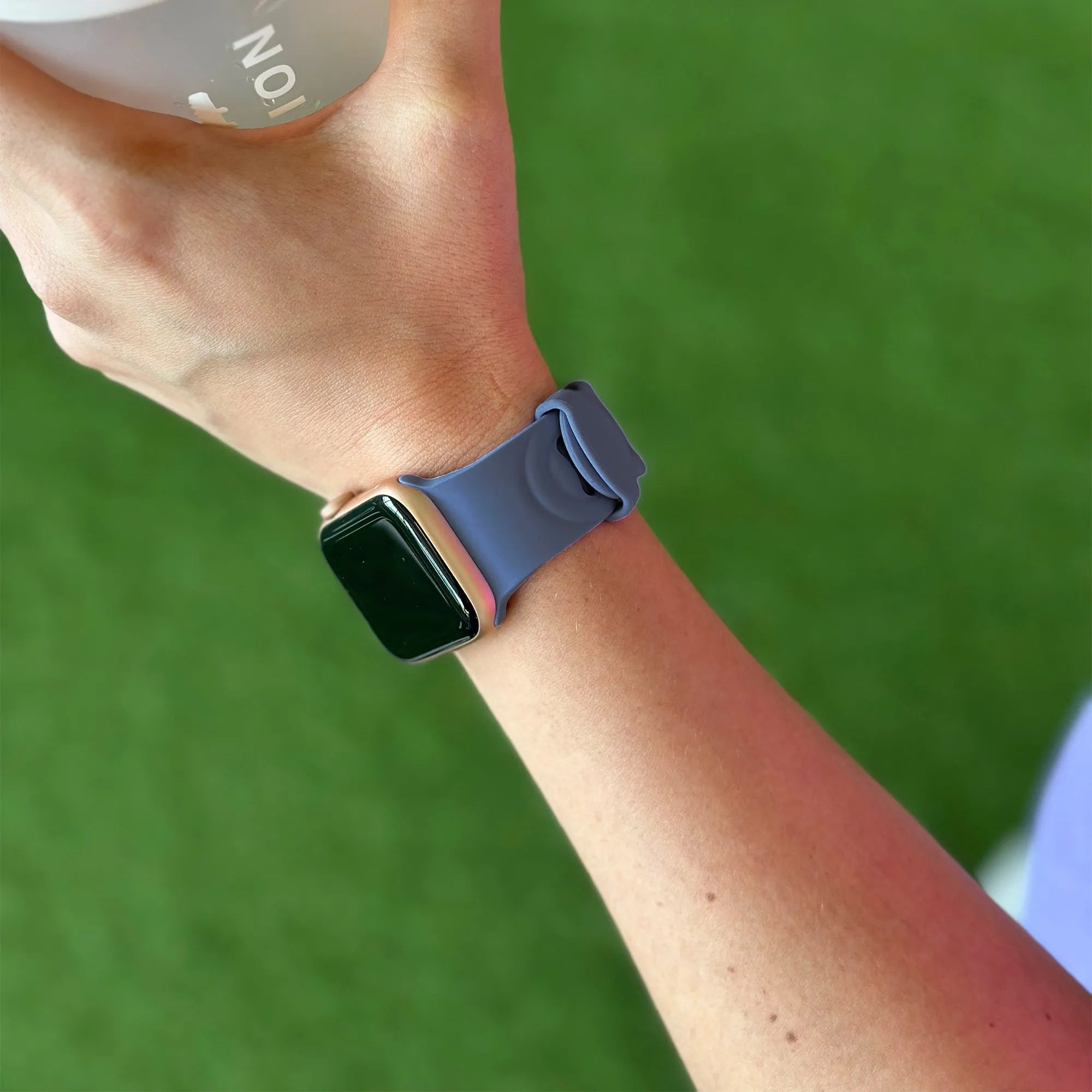 Apple Watch silicone chain band (grijs-blauw)