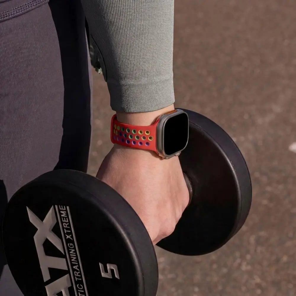 Apple Watch sport band (kleurrijk rood)