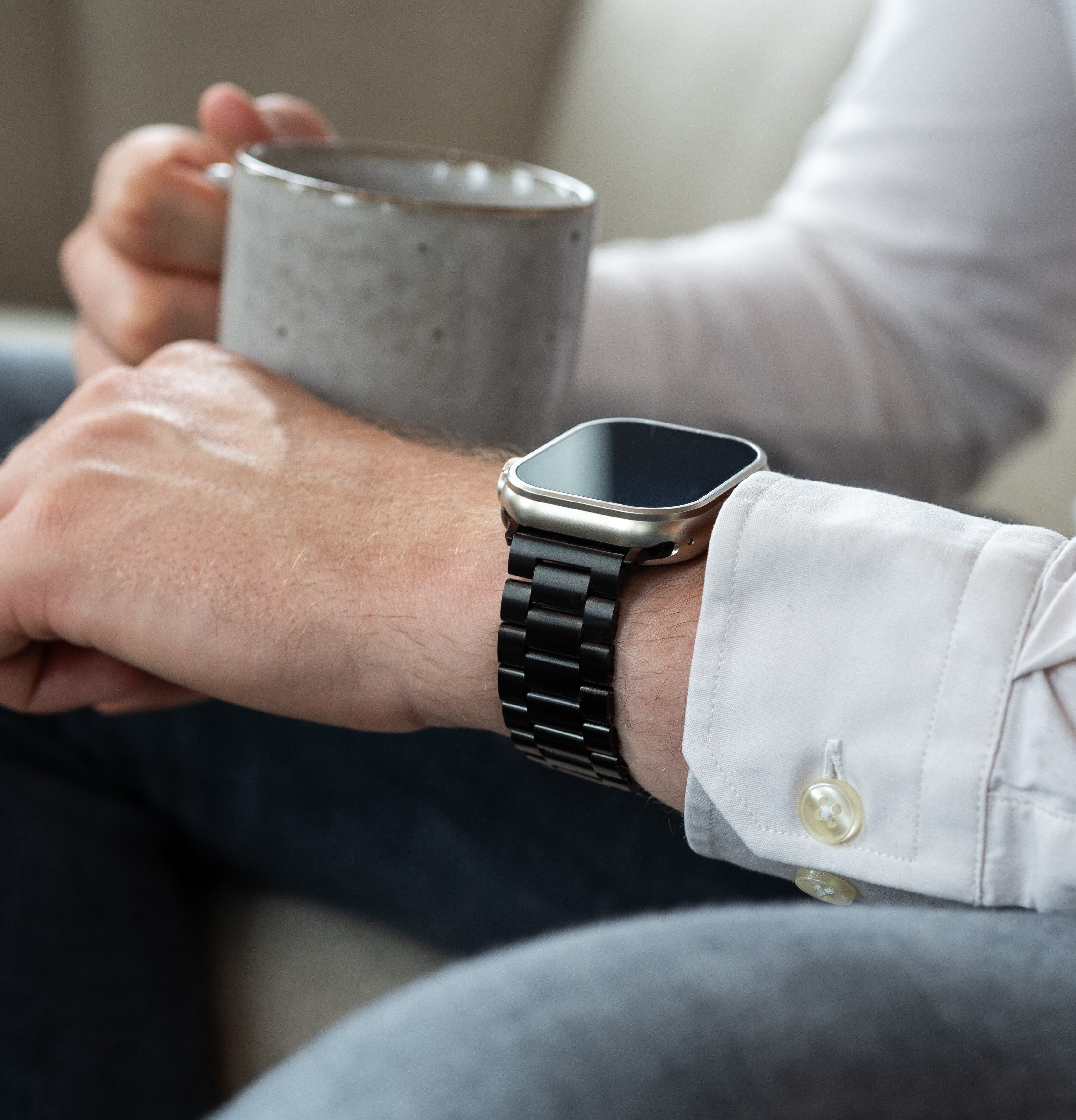 Apple Watch Titanium bandje (zwart)