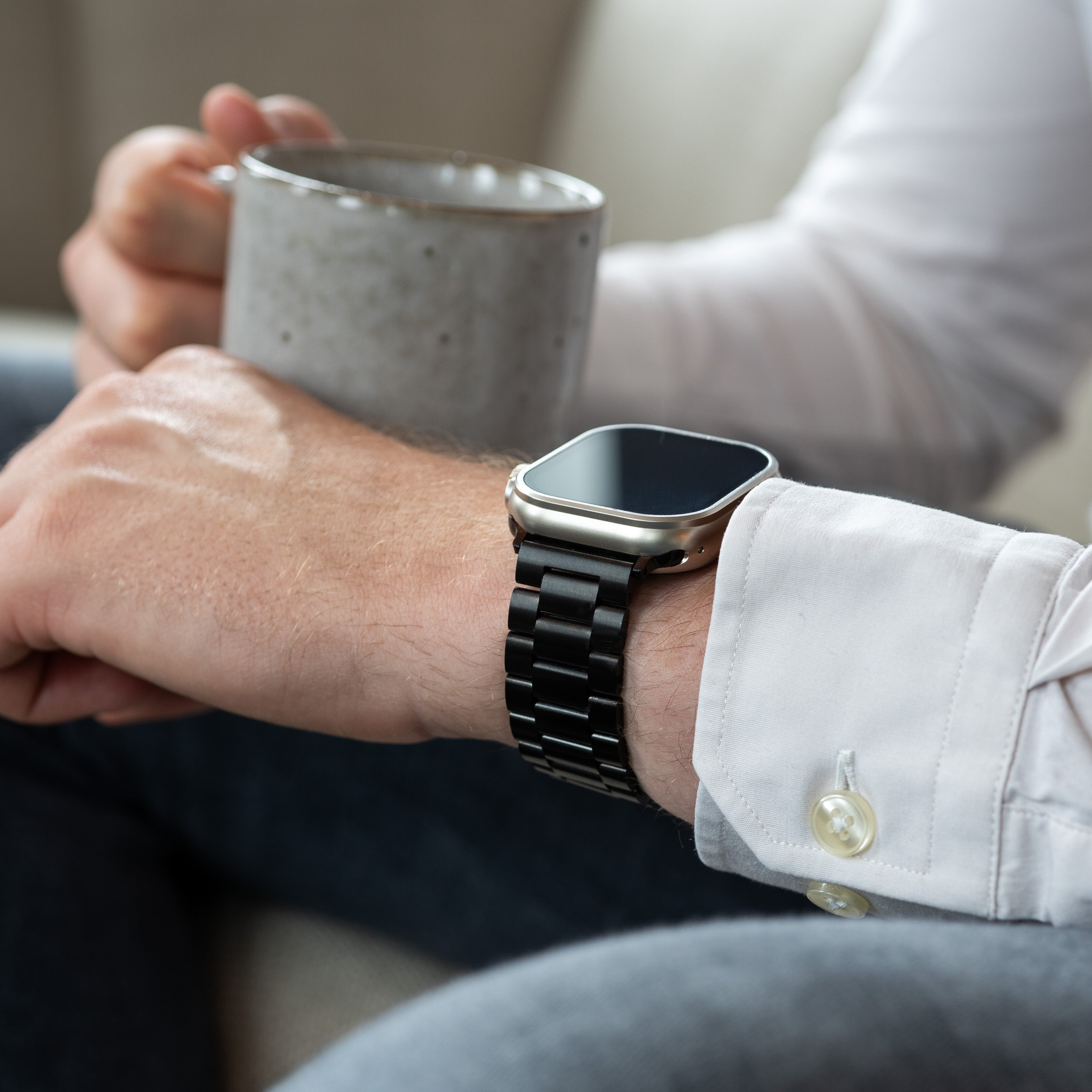 Apple Watch Titanium bandje (zwart)