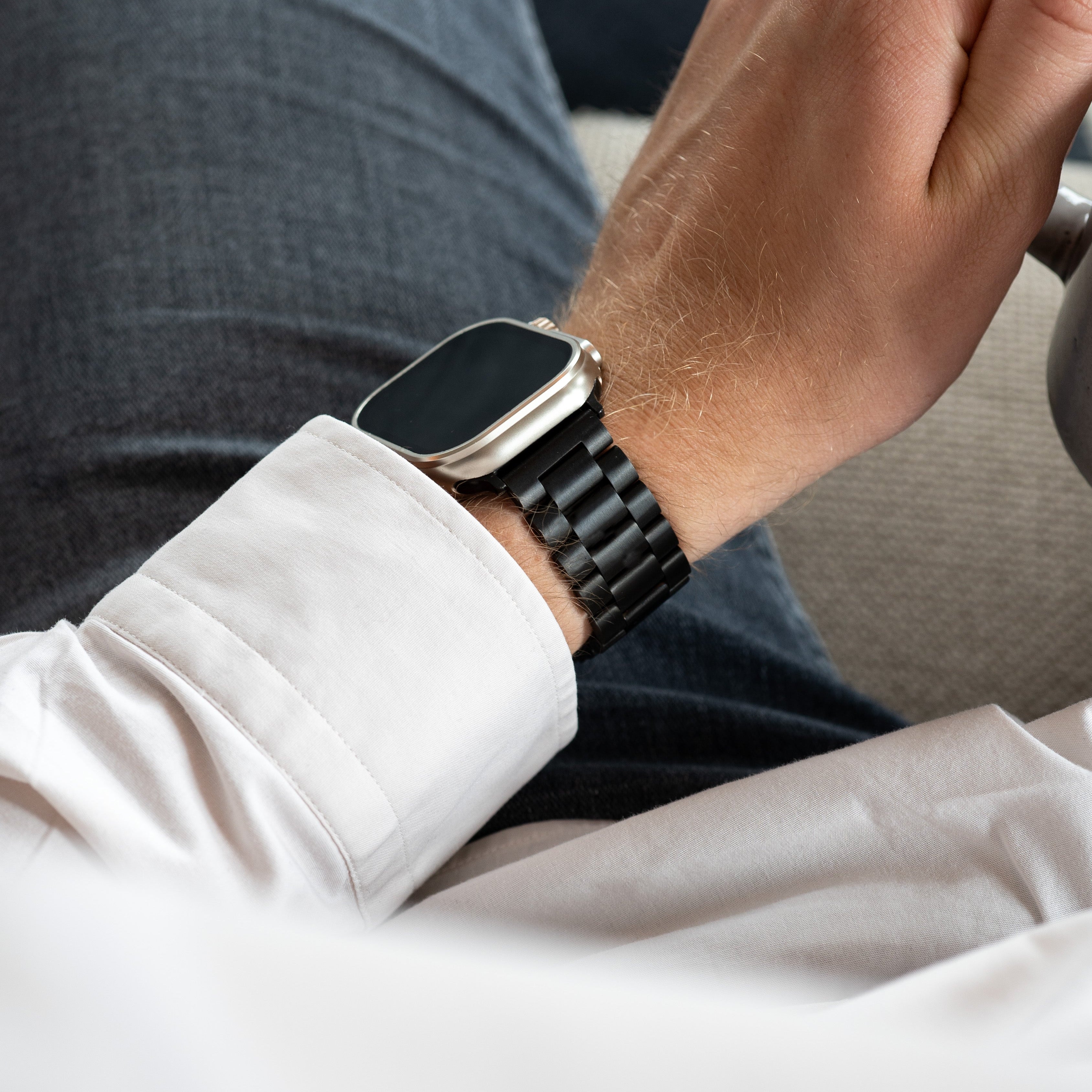 Apple Watch Titanium bandje (zwart)