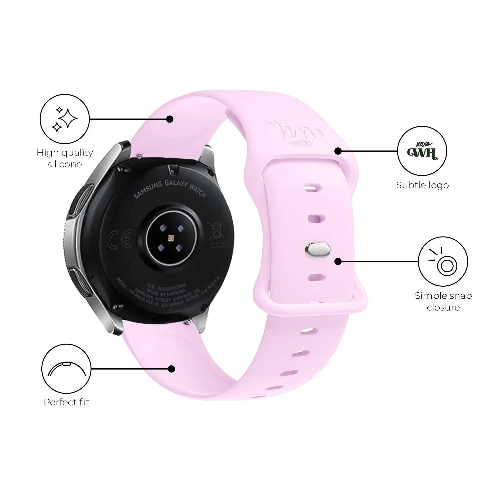 xoxo Wildhearts Amazfit GTR 2 siliconen bandje (roze)