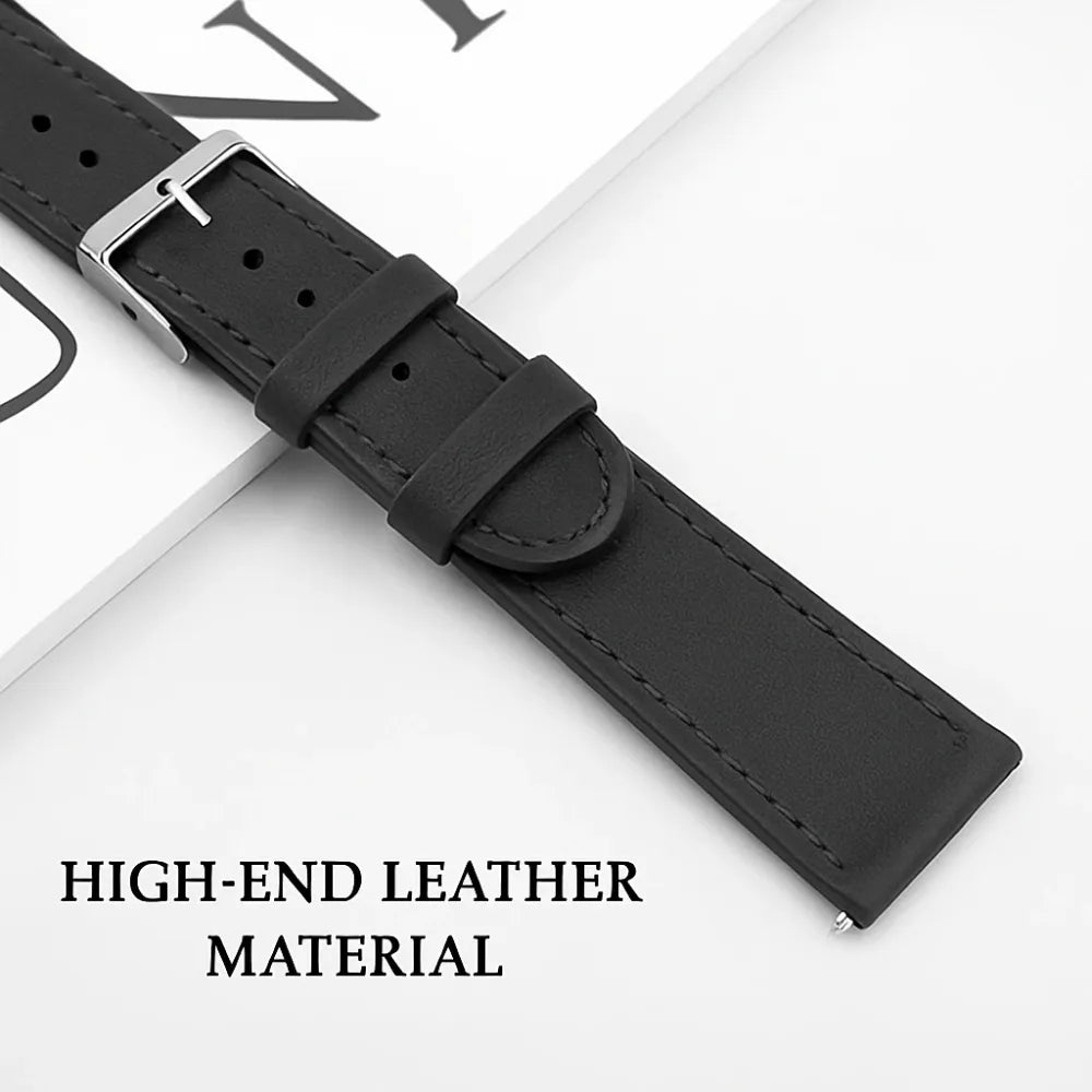 Samsung Galaxy Watch FE leren bandje (strak-zwart)