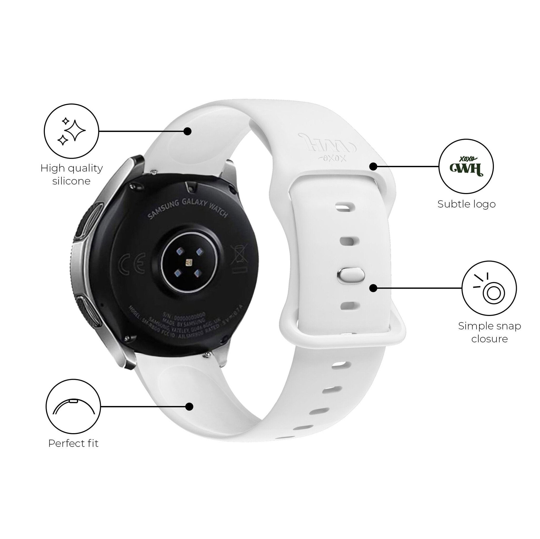 xoxo Wildhearts Samsung Galaxy Watch 6 - 40mm siliconen bandje (wit)