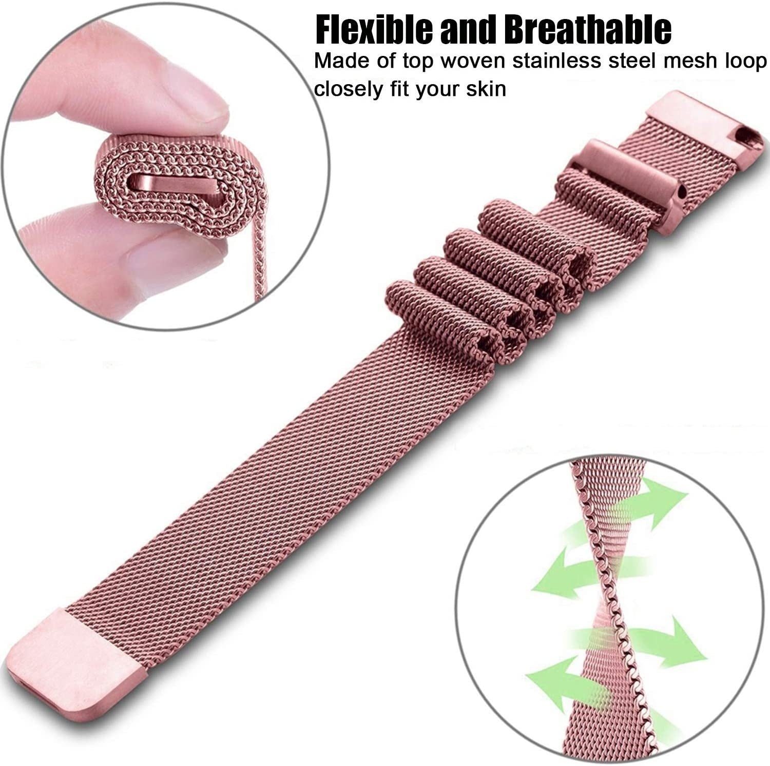 Garmin Forerunner 255 Milanese band (roze)
