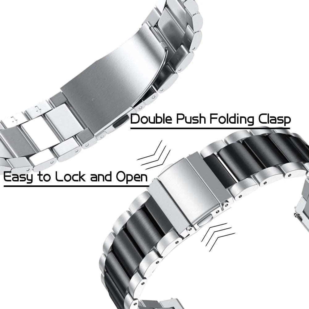 Oppo Watch X2 Mini stalen band (zilver/zwart)