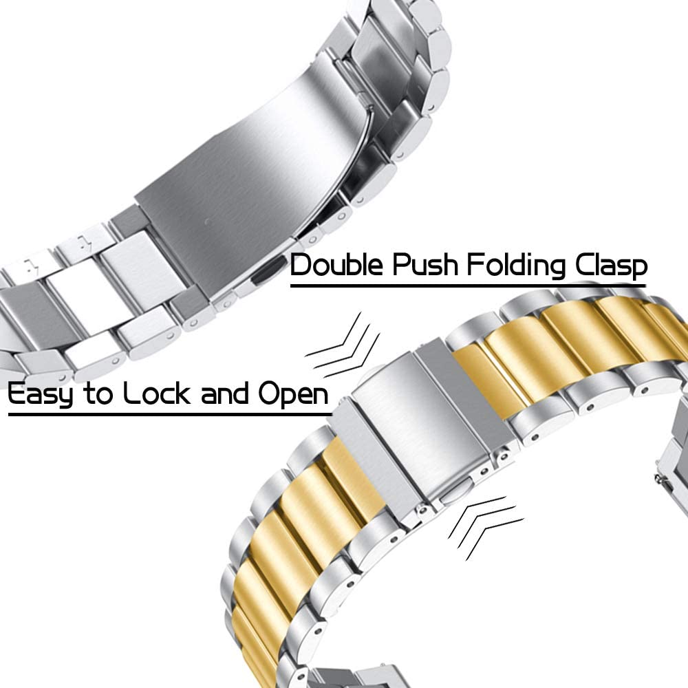 Samsung Galaxy Watch FE stalen band (zilver/goud)