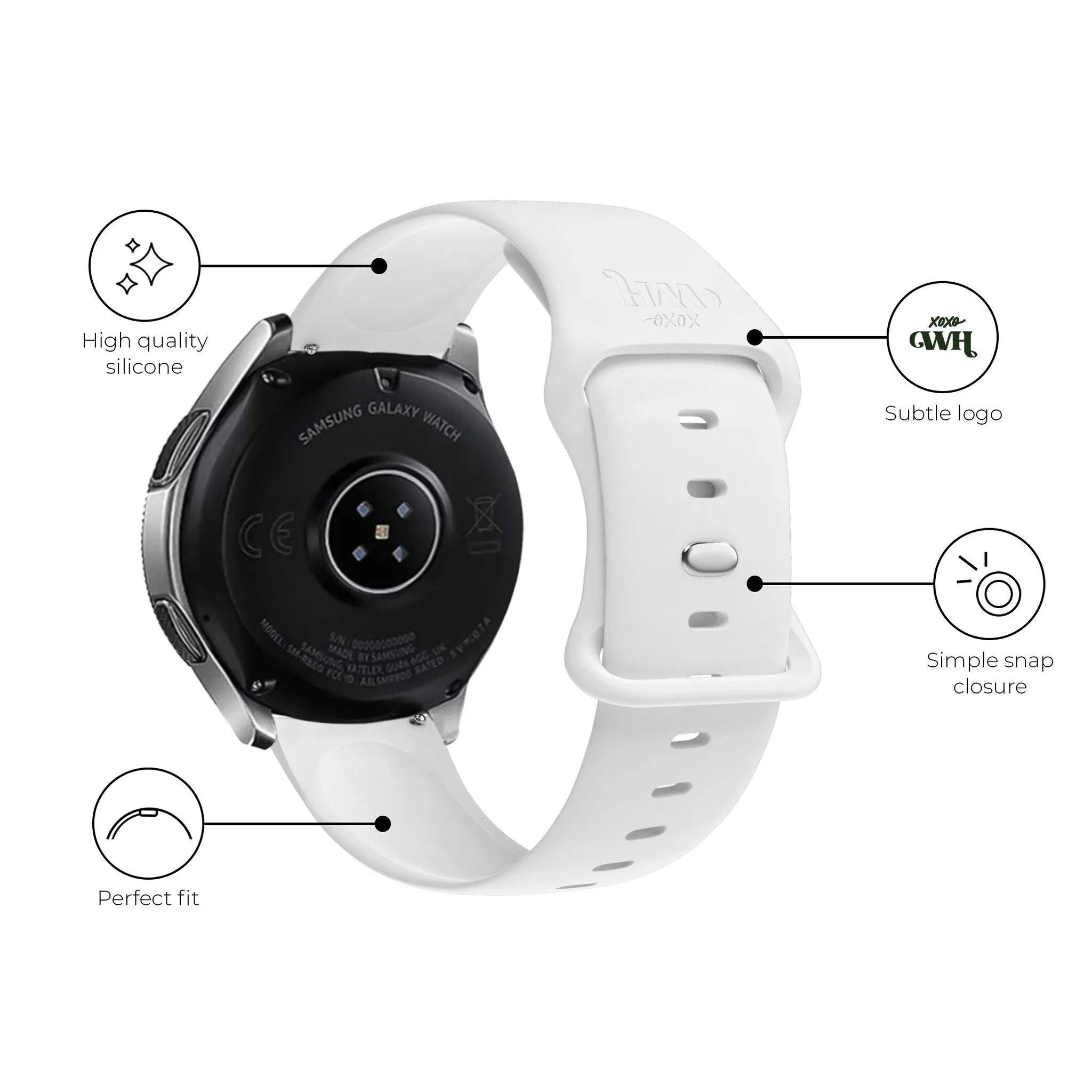 xoxo Wildhearts Polar Ignite 3 siliconen bandje (wit)