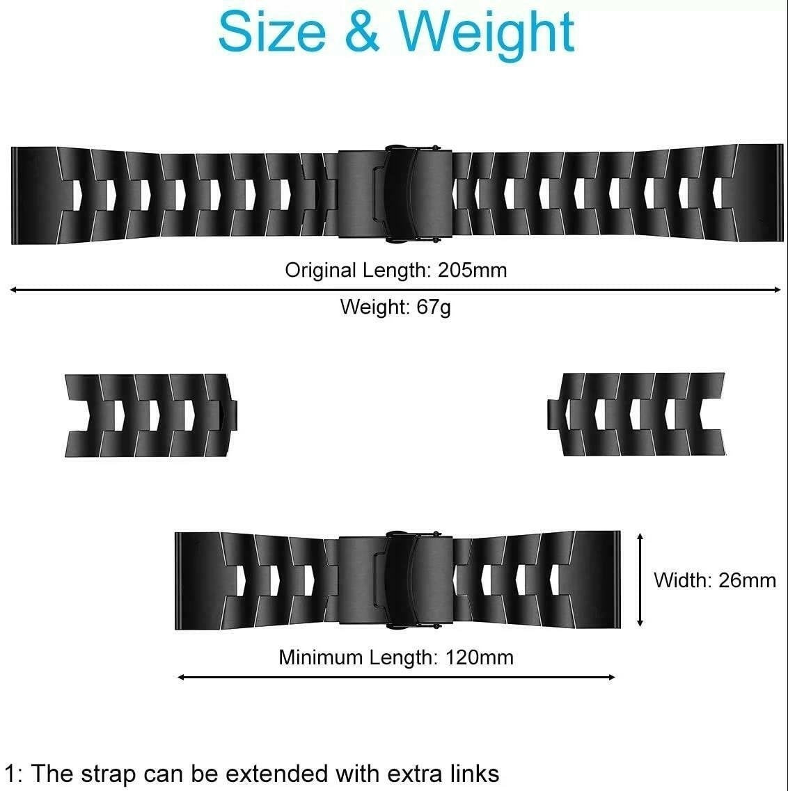 Garmin D2 Delta PX Titanium Strap (Black)