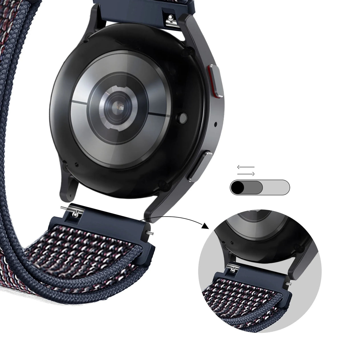 Bandz Huawei Watch GT 6 Pro - 46mm nylon loop band (indigo)
