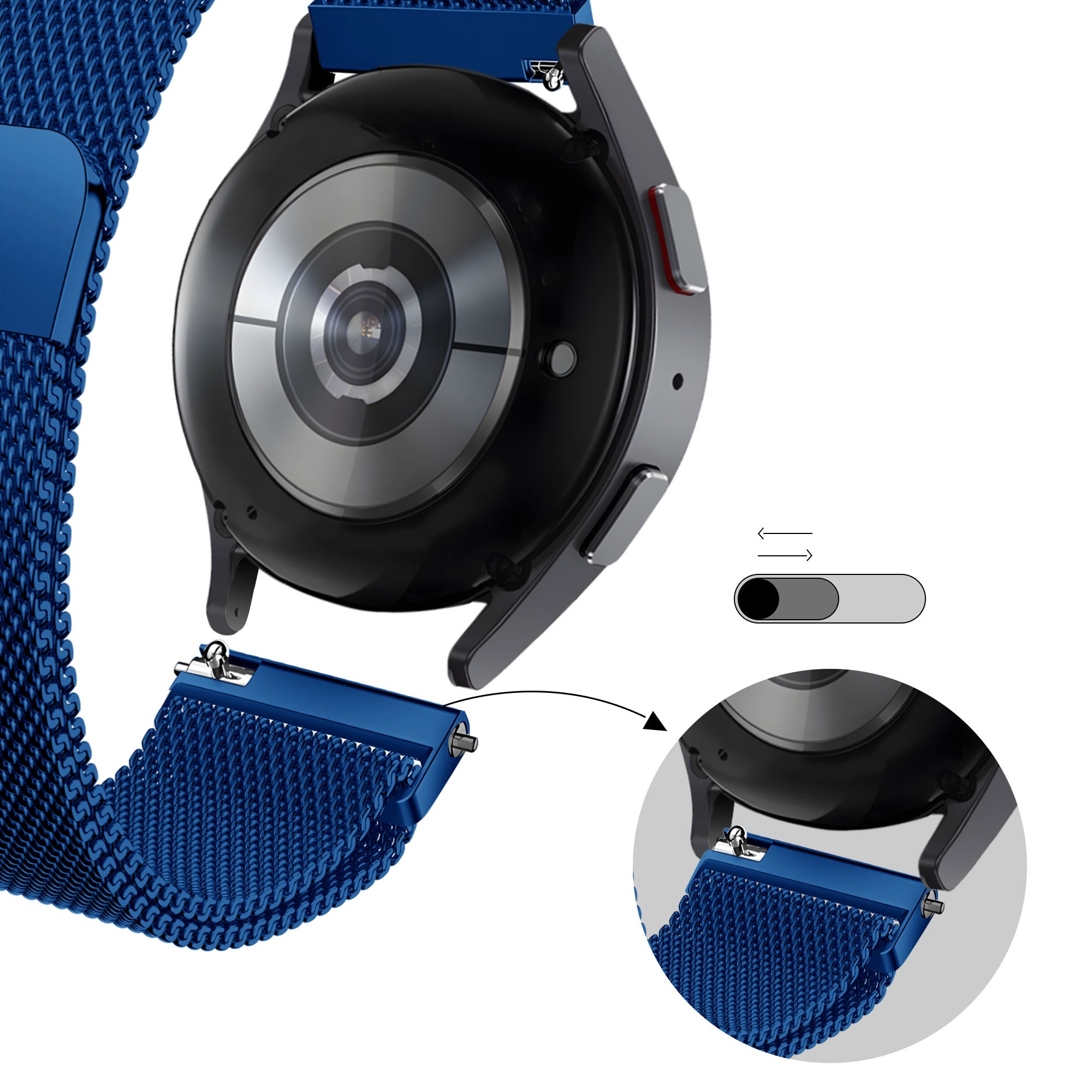 Bandz Garmin Approach S40 Milanese loop band (blauw)