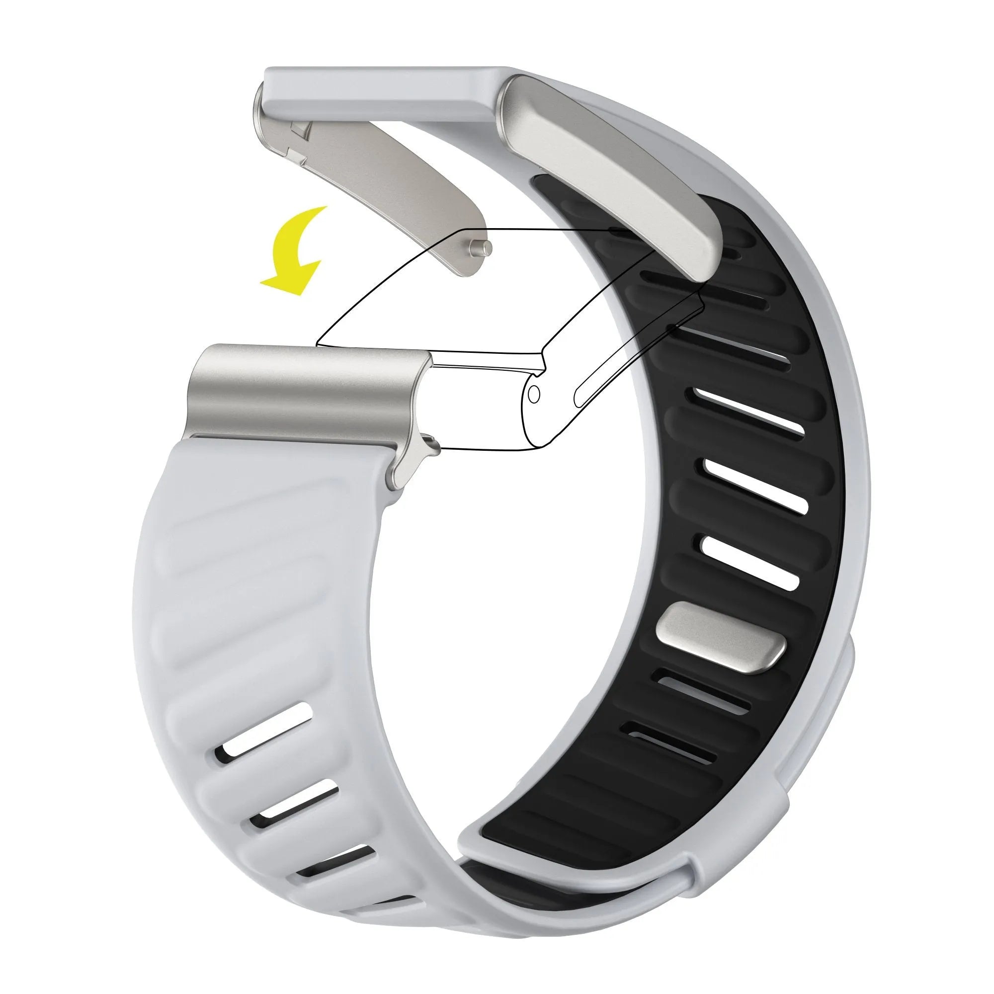 Sport bandje geschikt voor Whoop 4.0 (lichtgrijs/zwart)