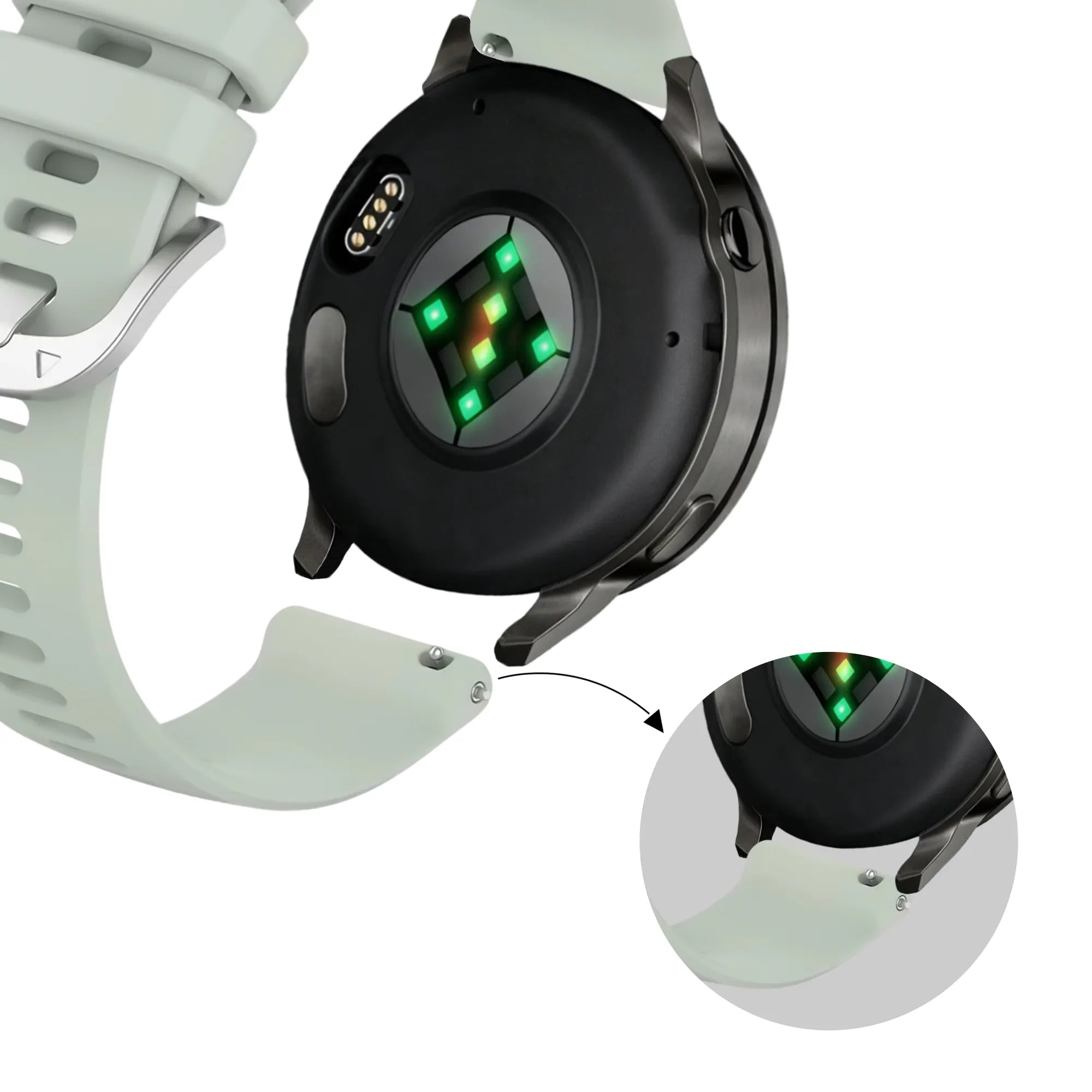 Bandz Garmin Venu 2s Silicone Strap 'Classic' (Light Green)