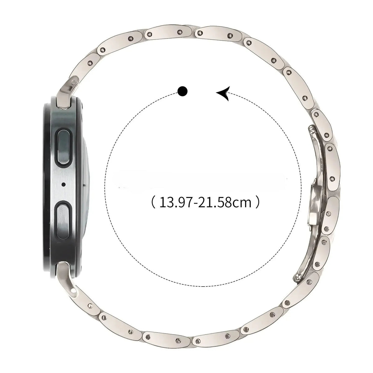 Samsung Galaxy Watch 9 - 44mm Slimfit Steel Strap (Starlight)