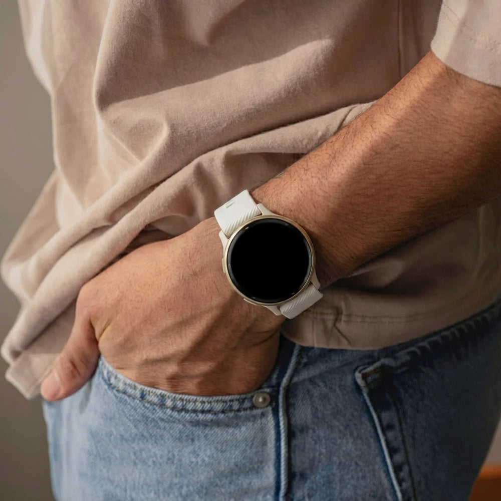 Garmin Forerunner 255 Silicone Strap (White)