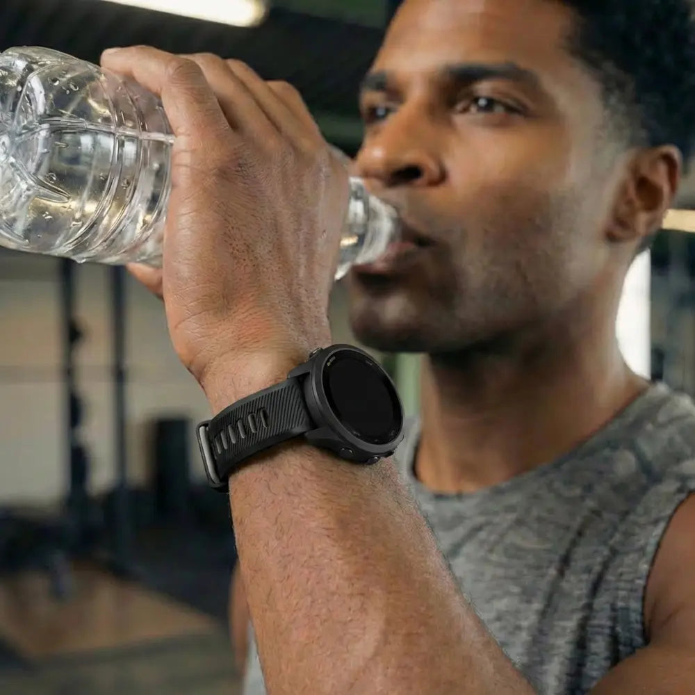 Garmin Forerunner 265 sport gesp bandje (zwart/grijs)