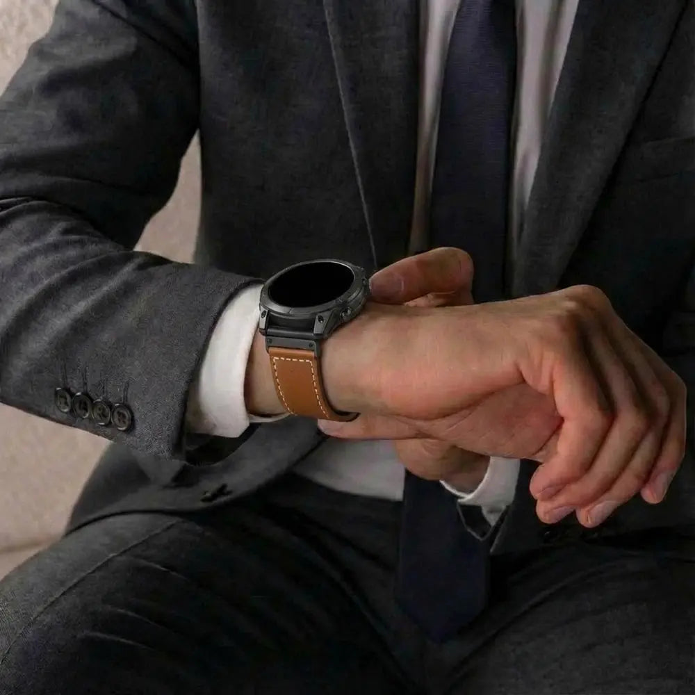 Garmin Instinct 3 - 50mm premium leren bandje (bruin)