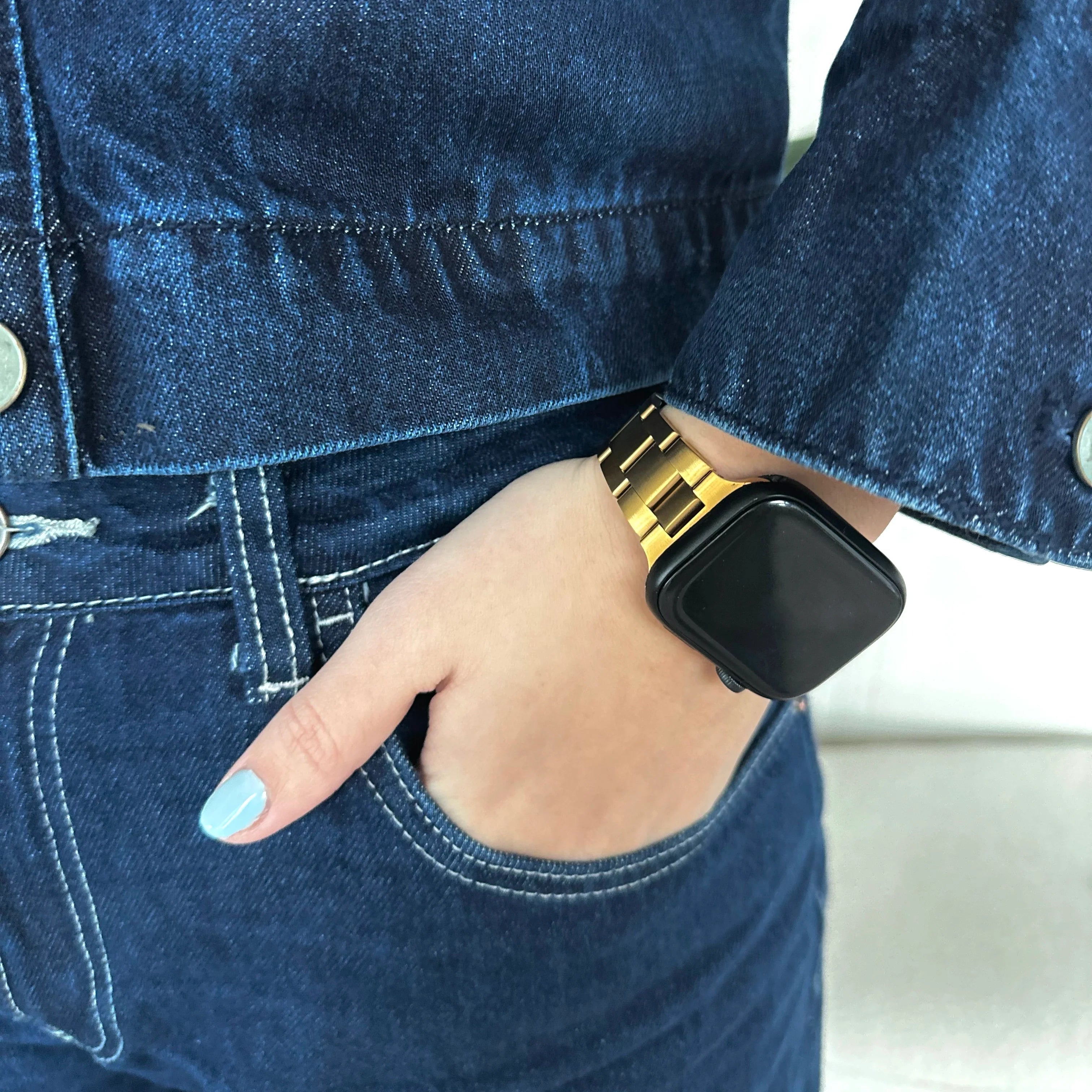 xoxo Wildhearts Apple Watch fijn stalen bandje (goud)