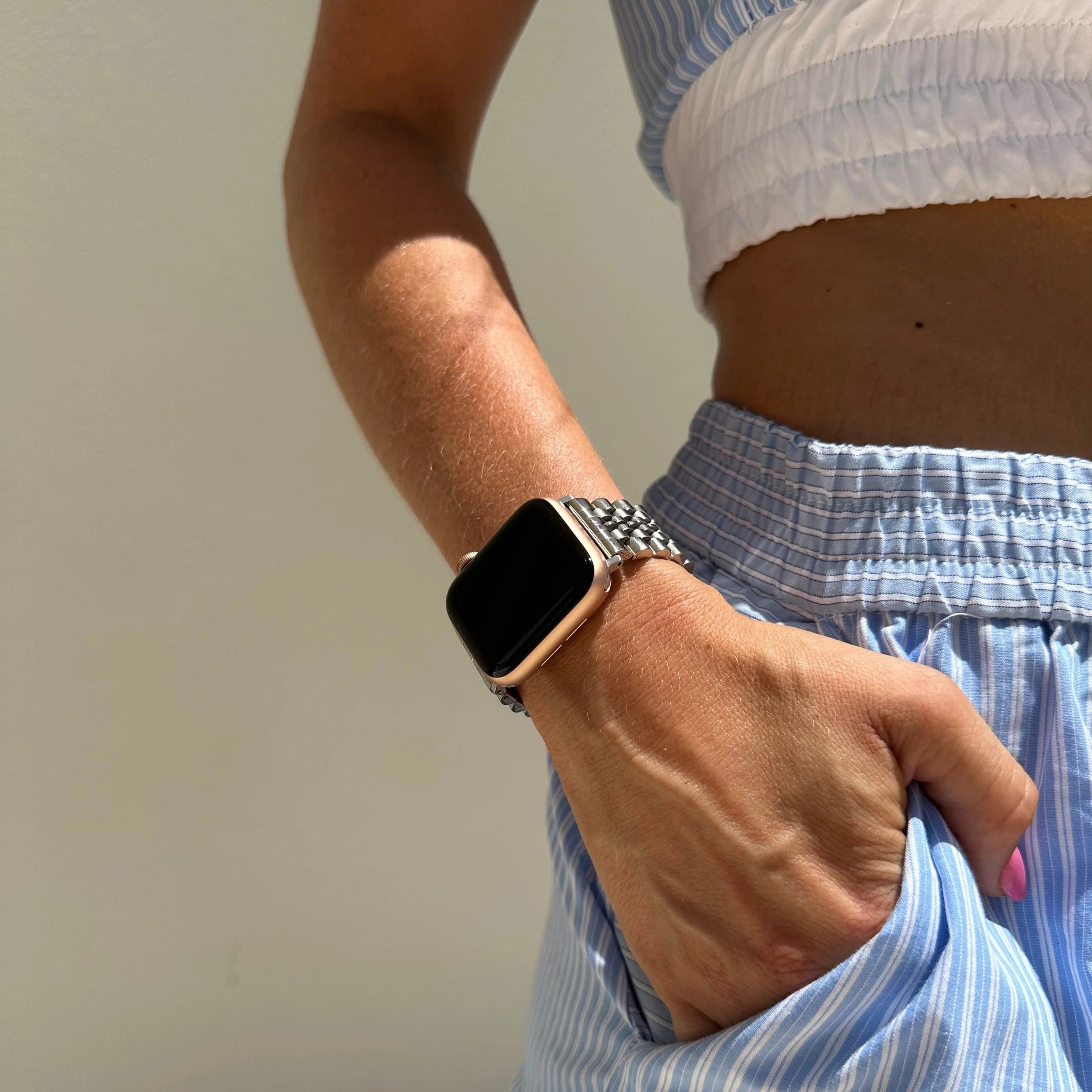 xoxo Wildhearts Apple Watch Steel Strap (Silver)