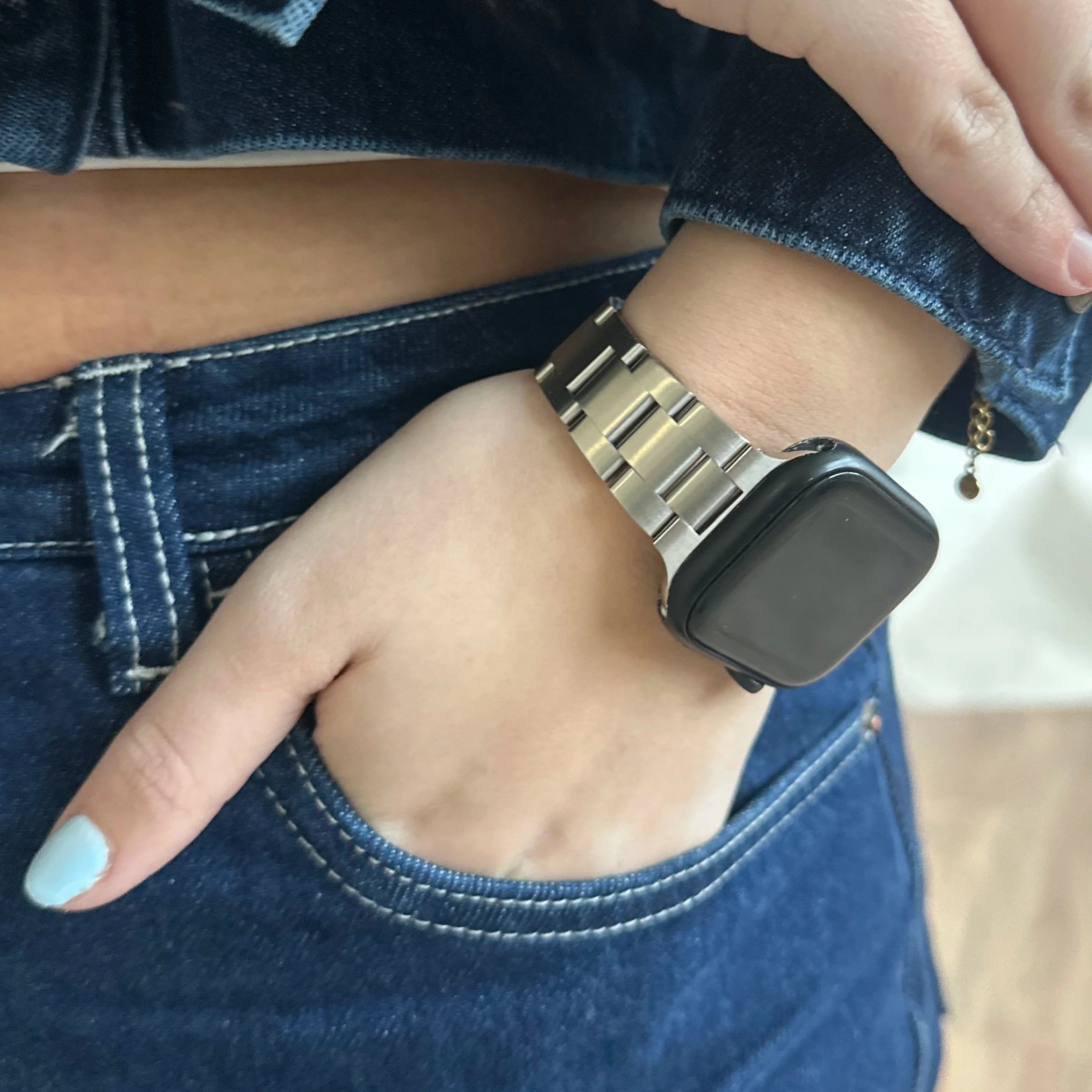 xoxo Wildhearts Apple Watch fijn stalen bandje (zilver)