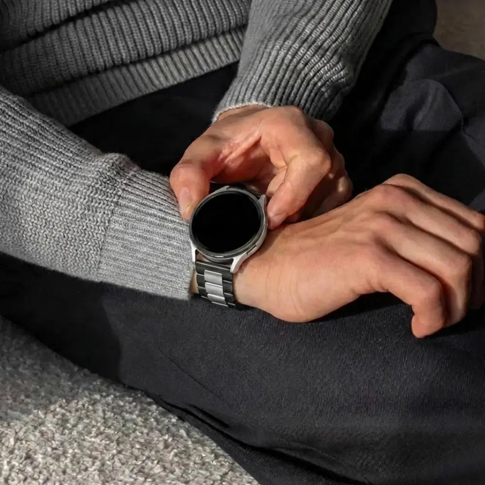 Samsung Galaxy Watch 46mm stalen bandje (zwart/zilver)