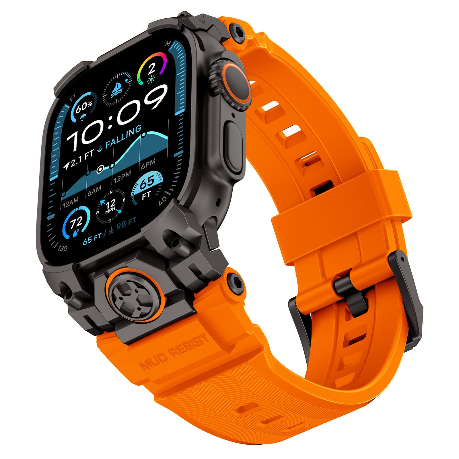 Apple Watch 'Four Claw' siliconen band (oranje)