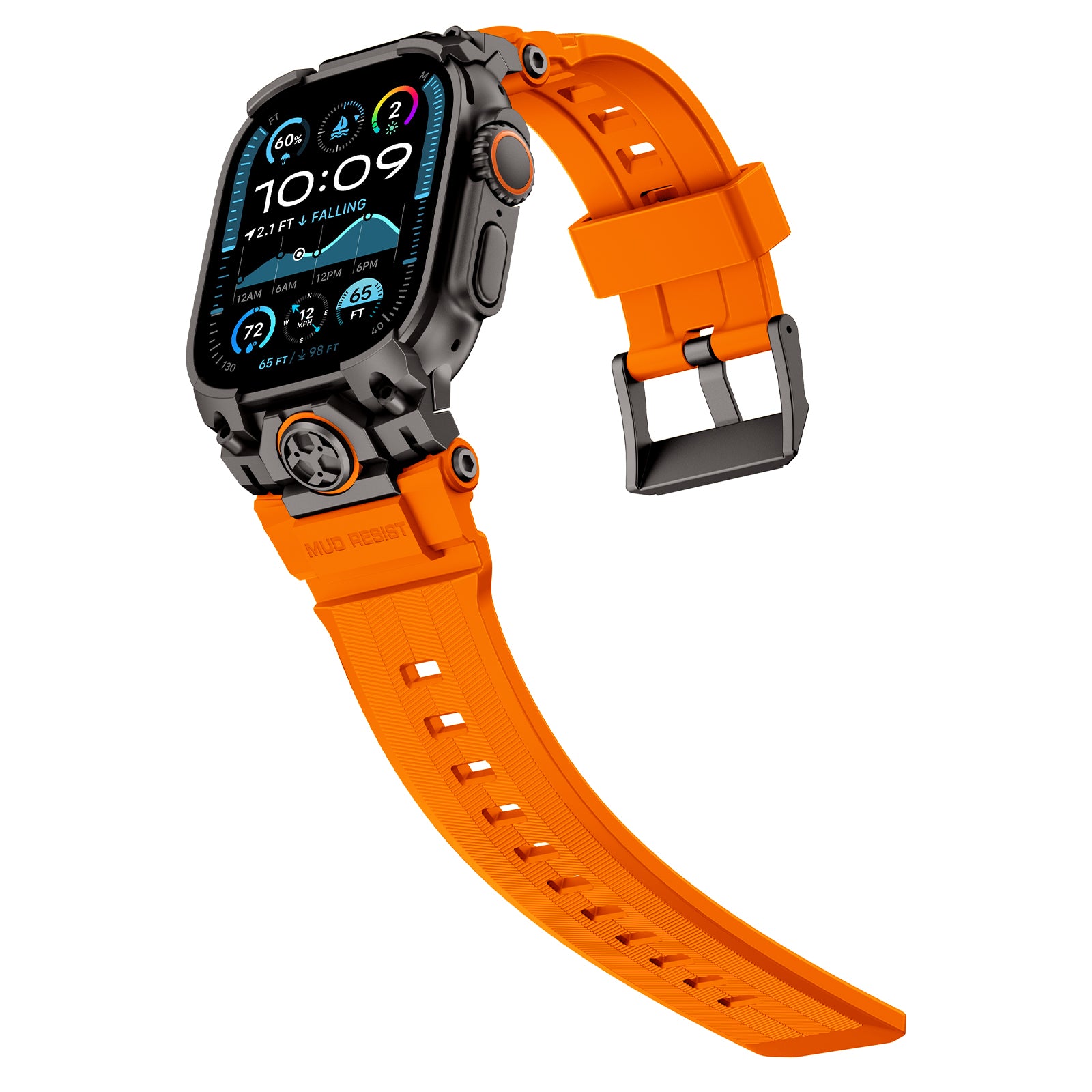 Apple Watch 'Four Claw' siliconen band (oranje)