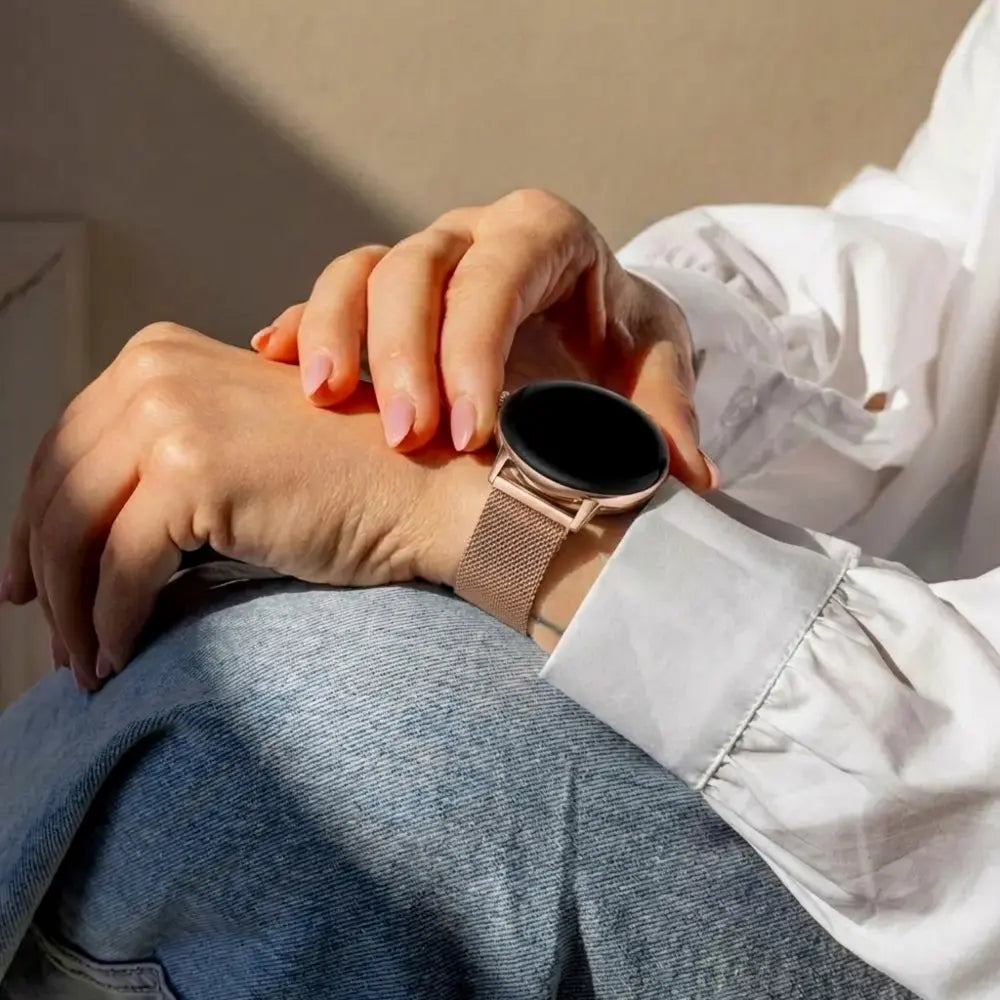 Google Pixel Watch 4 - 41mm Milanese Strap (Rose Gold)