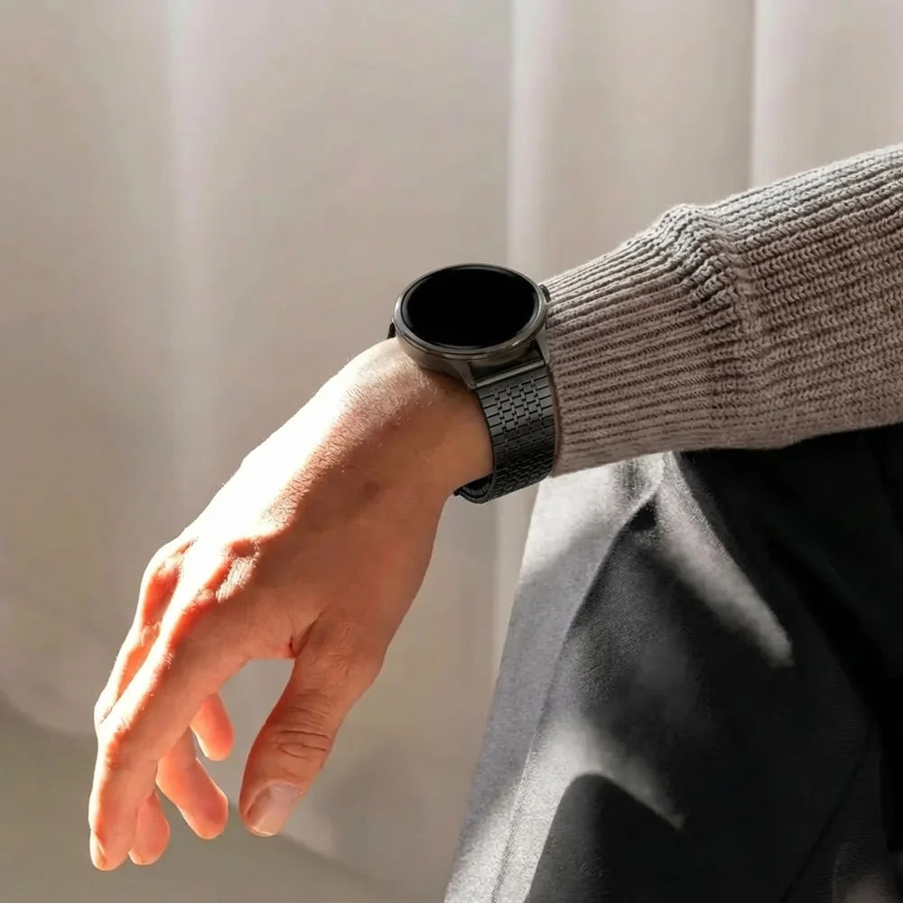 Samsung Galaxy Watch 46mm roestvrij stalen band (zwart)