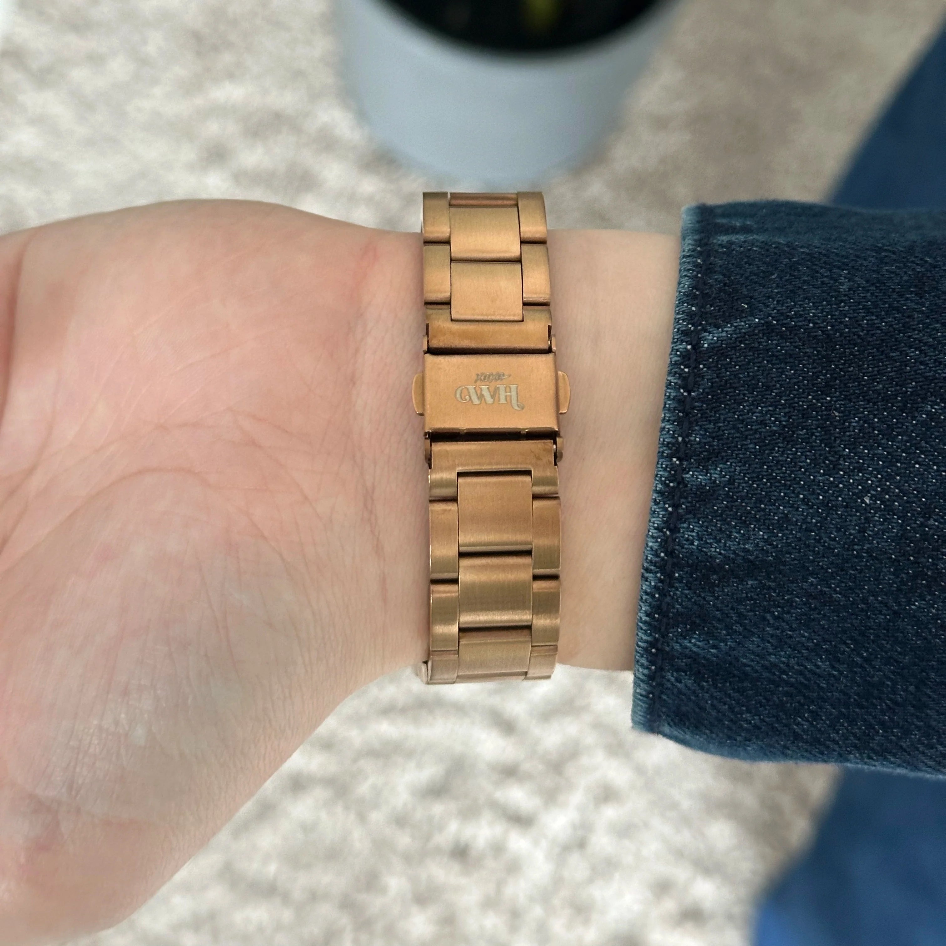 xoxo Wildhearts Apple Watch fijn stalen bandje (roségoud)