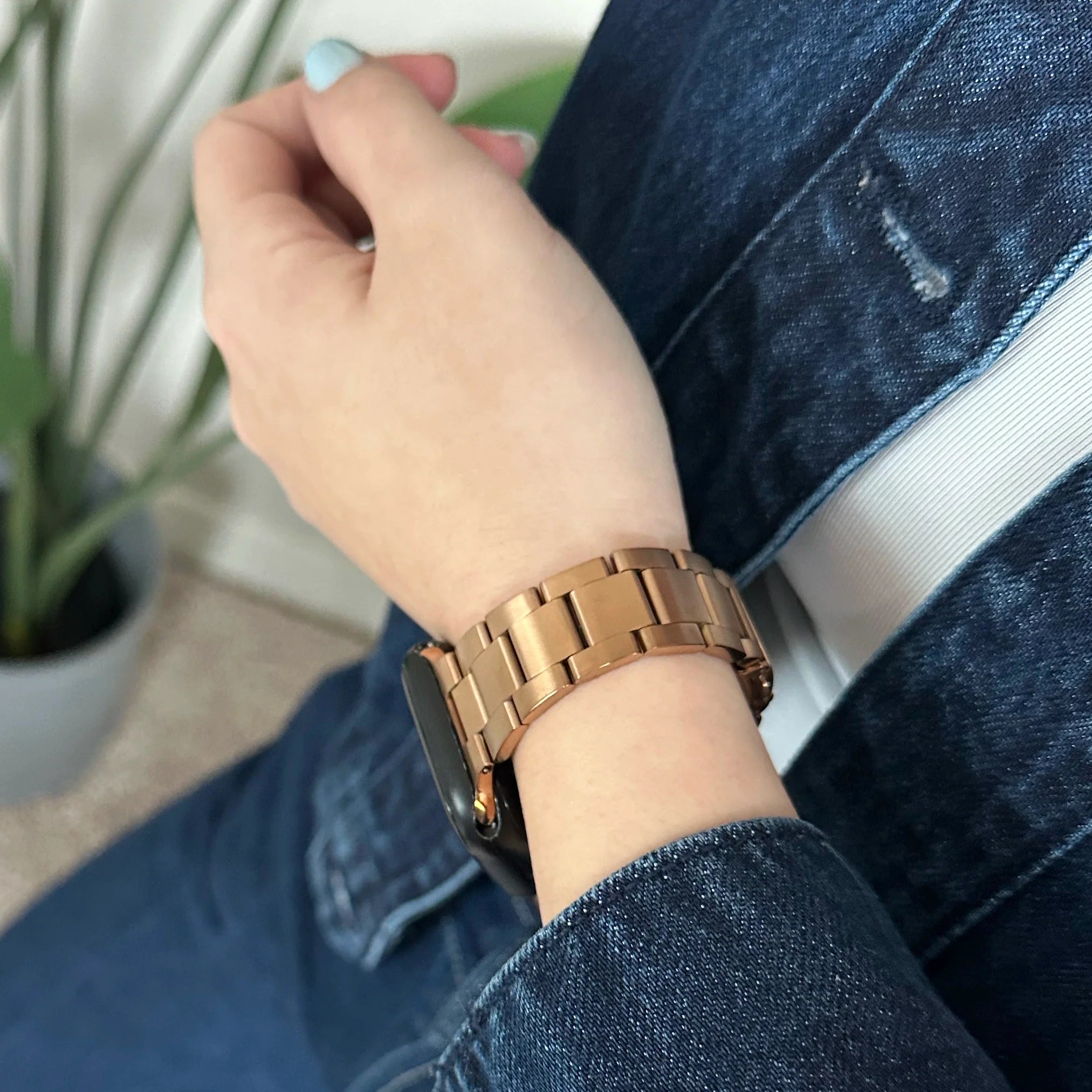 xoxo Wildhearts Apple Watch fijn stalen bandje (roségoud)