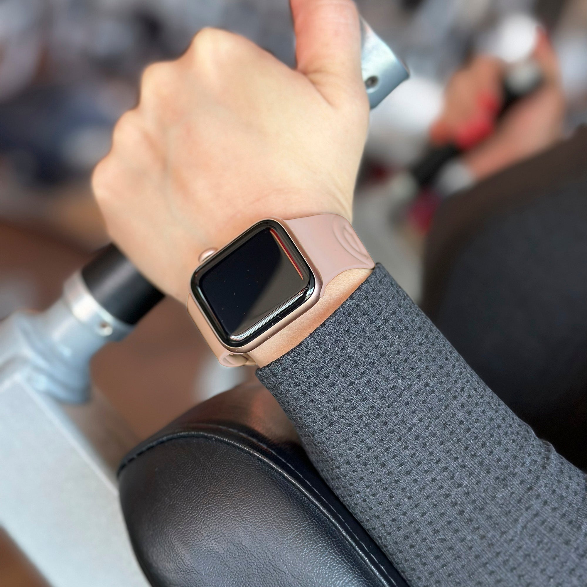 Apple Watch silicone chain band (roze)