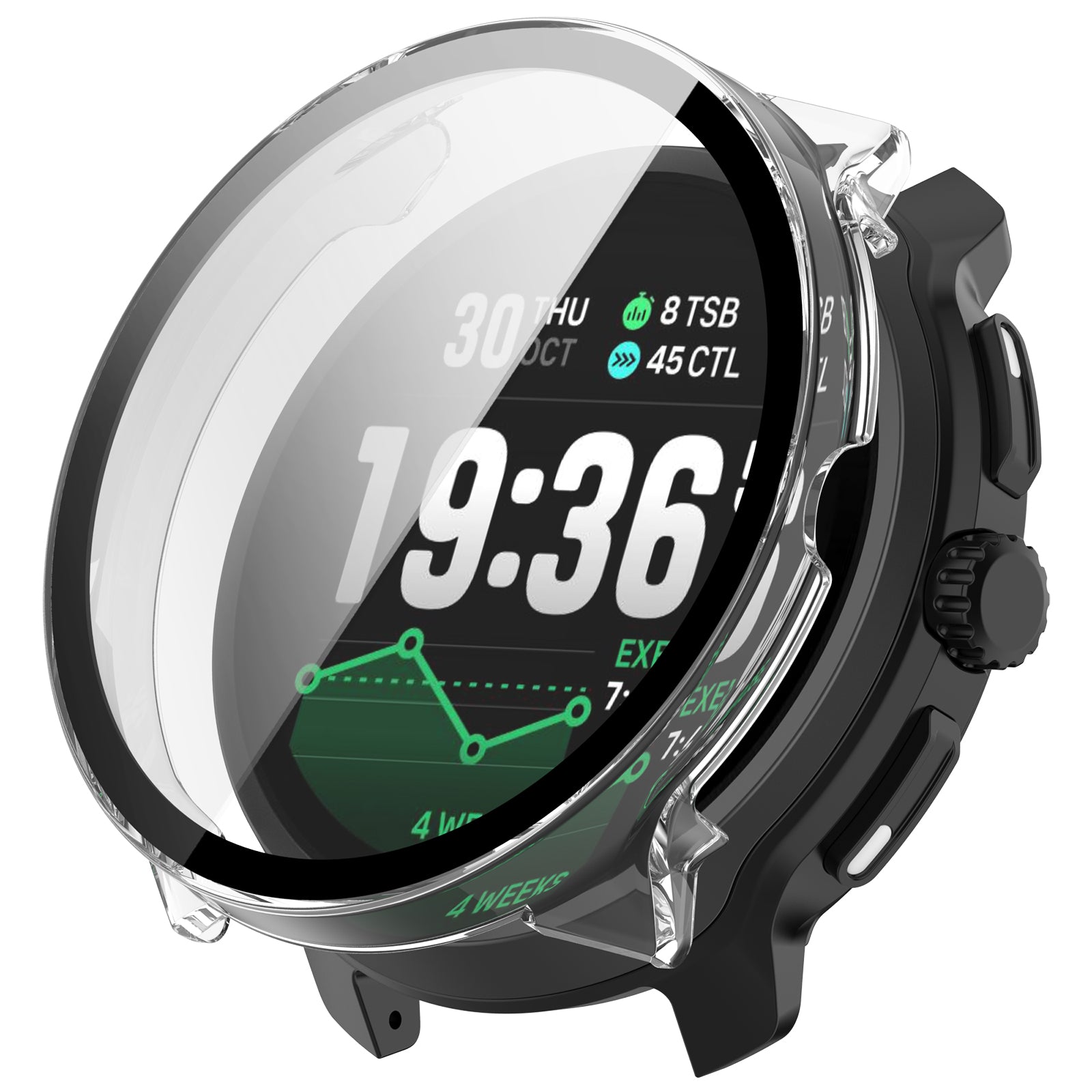 Suunto Race 2 PC case met glas (transparant)