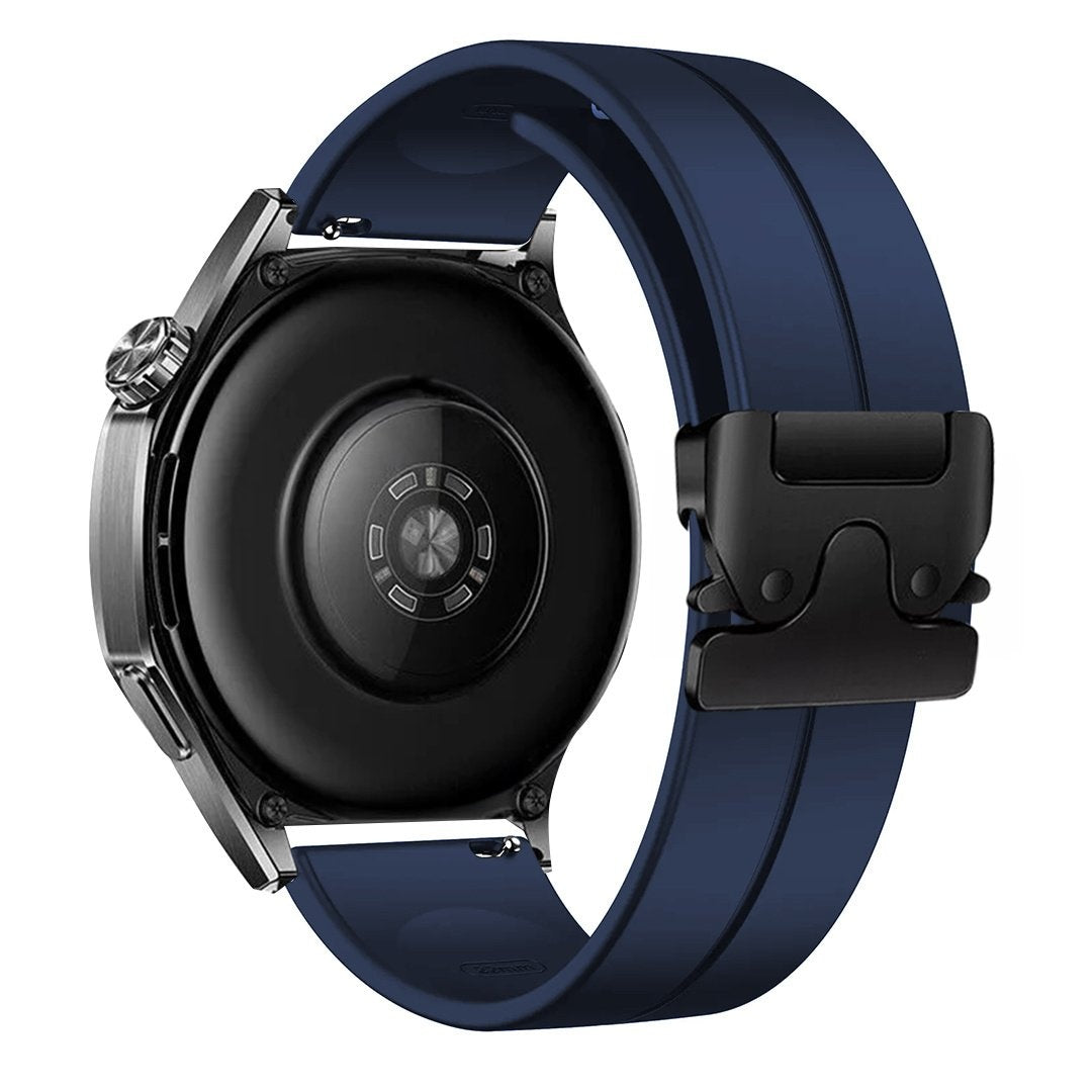 Huawei Watch GT 2 42mm siliconen band met P-buckle (donkerblauw)