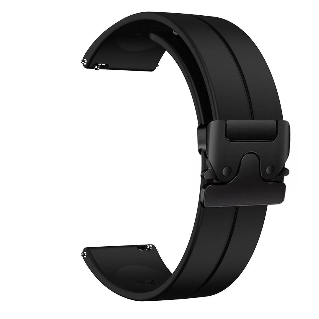 Oppo Watch X siliconen band met P-buckle (zwart)