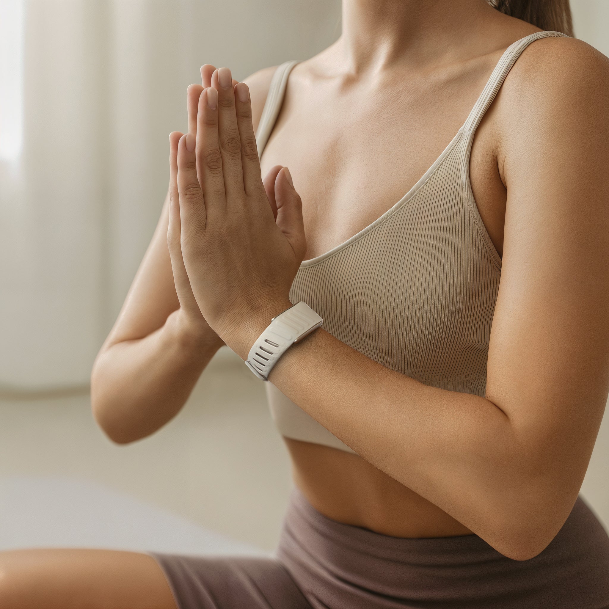 Whoop 5.0 sport bandje (lichtgrijs/zwart)