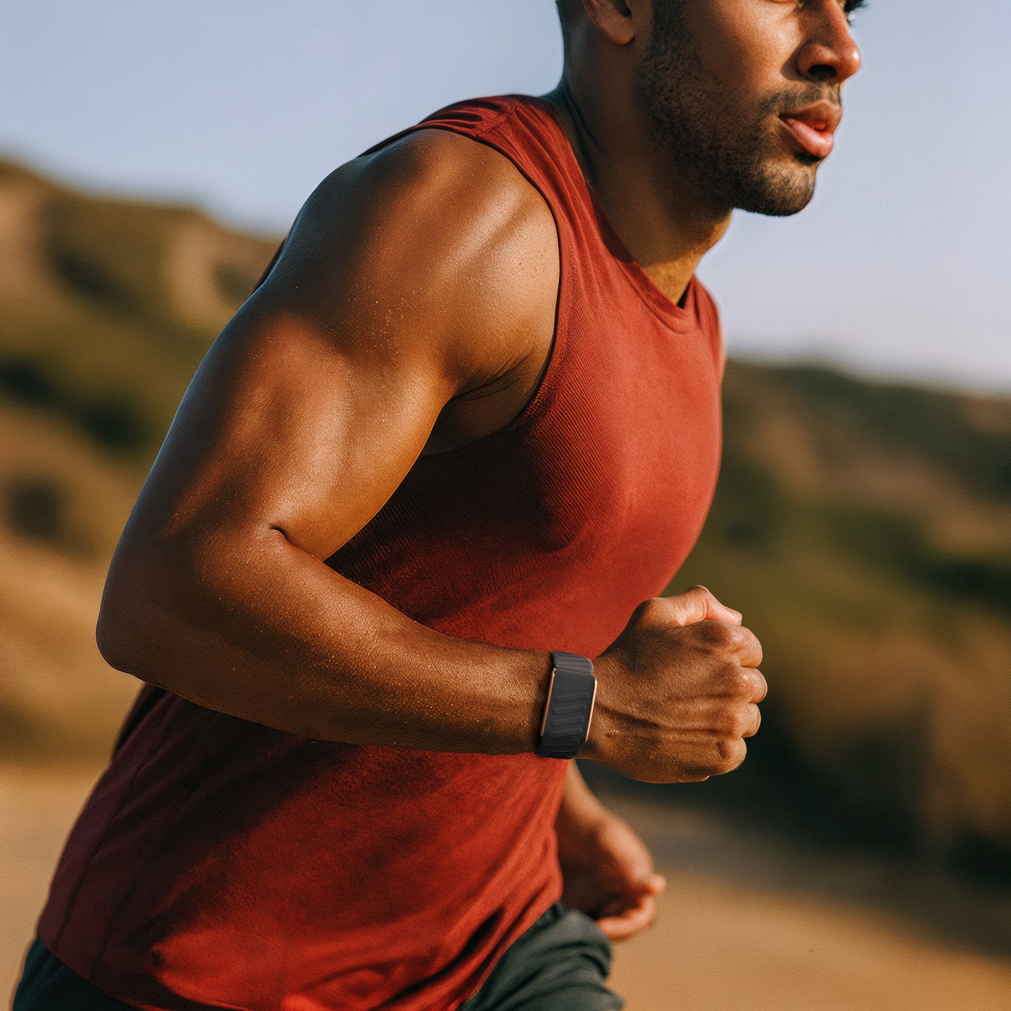 Whoop MG sport bandje (donkergrijs/oranje)