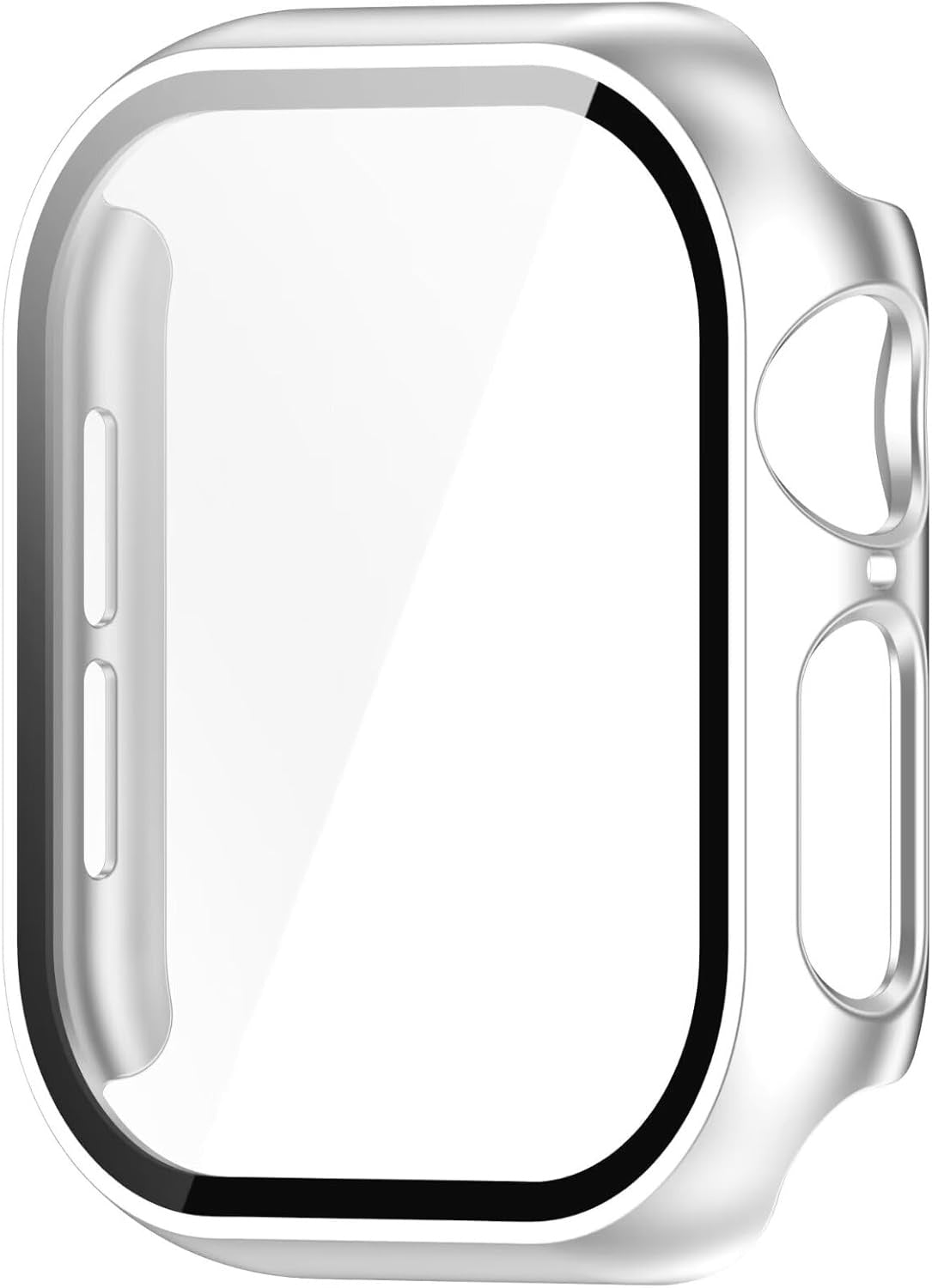 Apple Watch 11 hard case met glas (zilver)