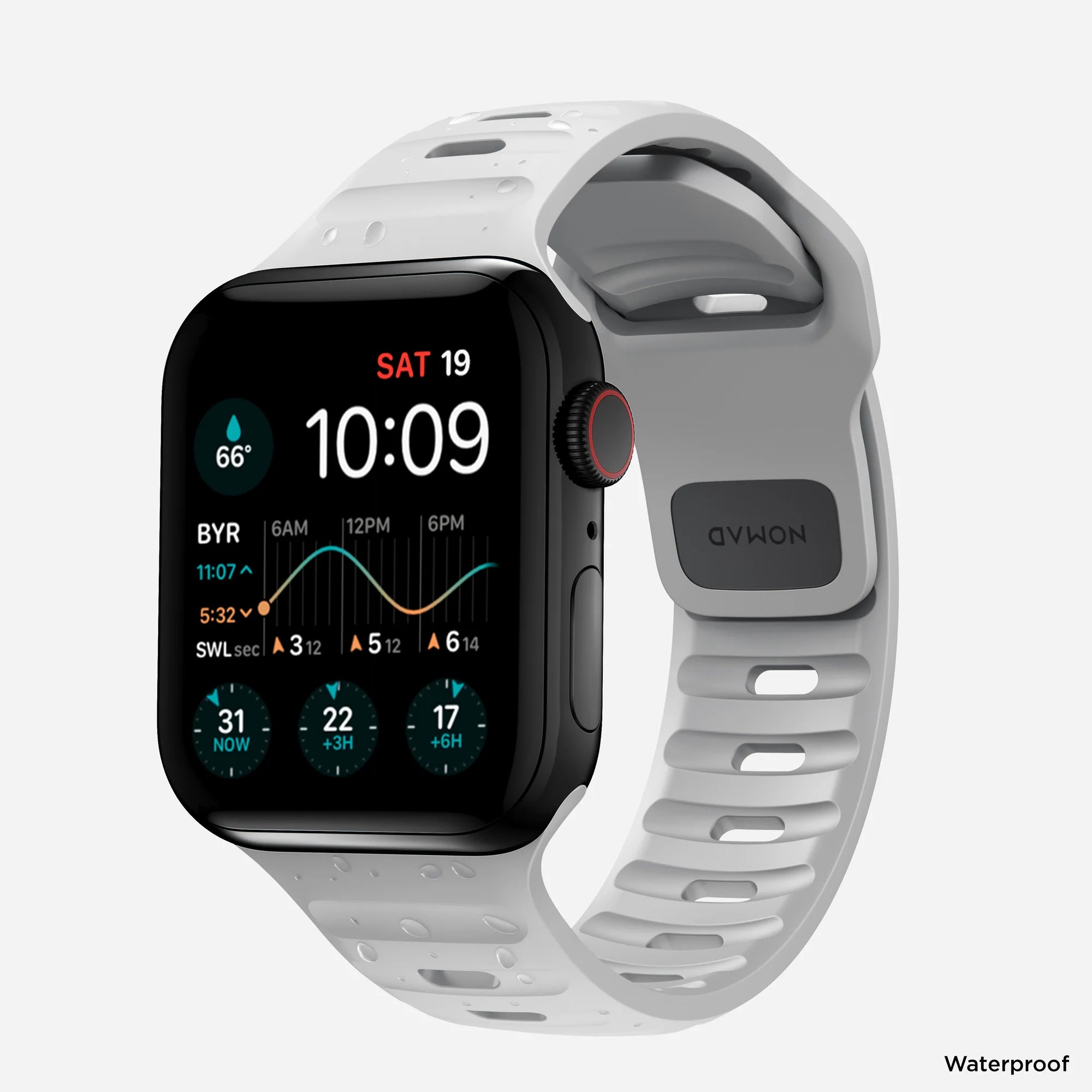 Nomad Sport Apple Watch Silicone Strap (Lunar Gray)