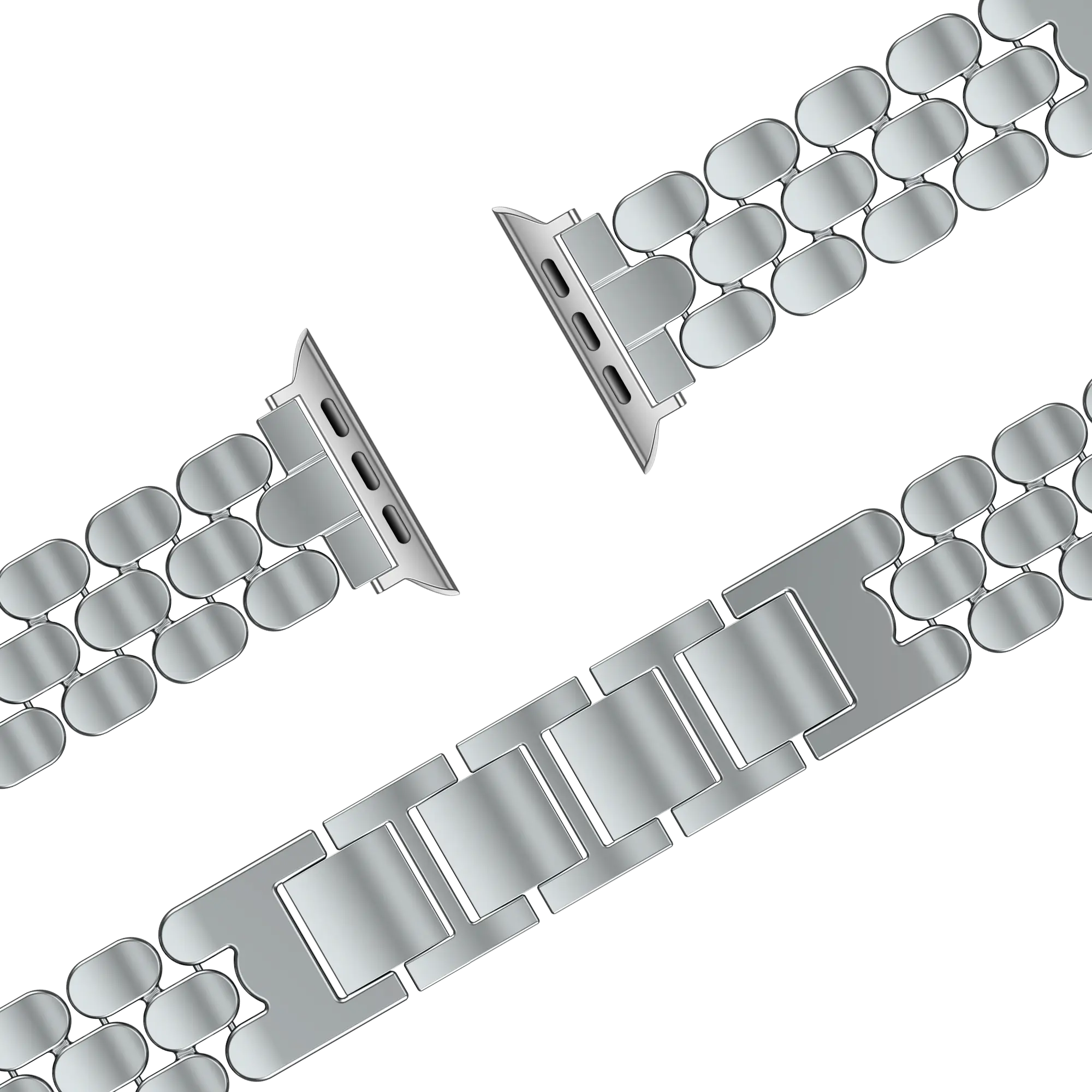 Bandz Apple Watch stalen band 'Oval' (zilver)