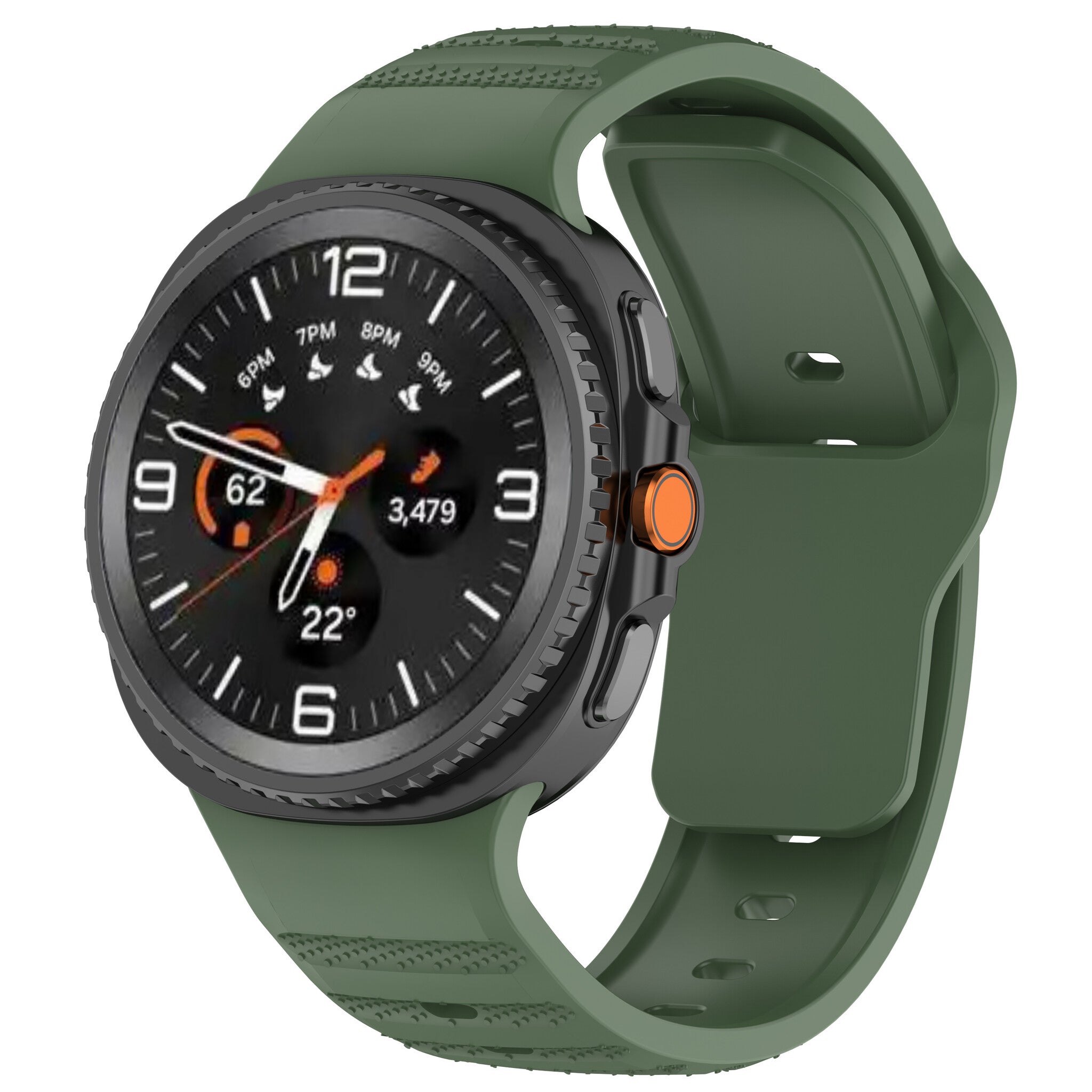 Samsung Galaxy Watch 8 - 40mm Outdoor Silicone Strap (Army Green)