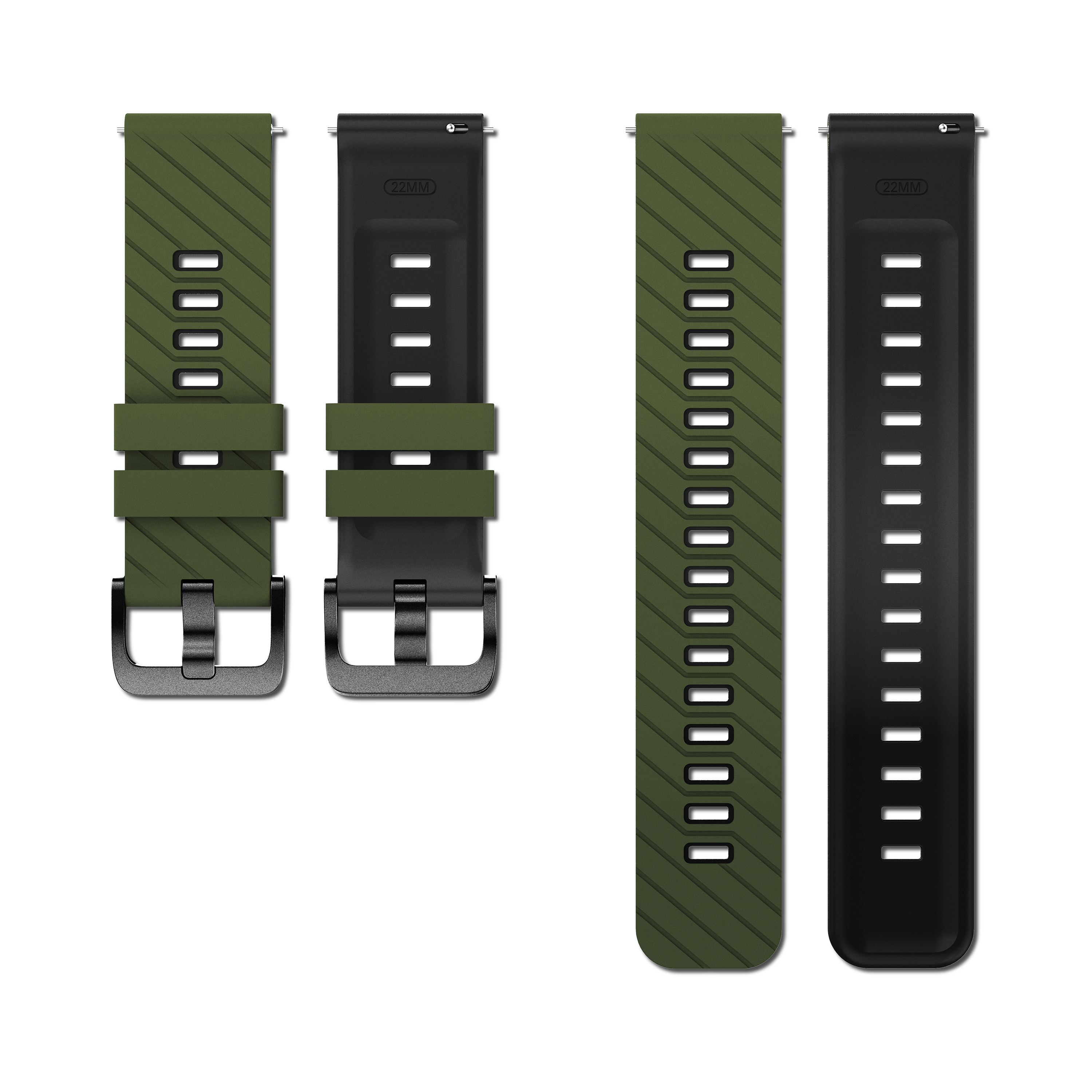Suunto 9 Peak twill sport band (groen/zwart)