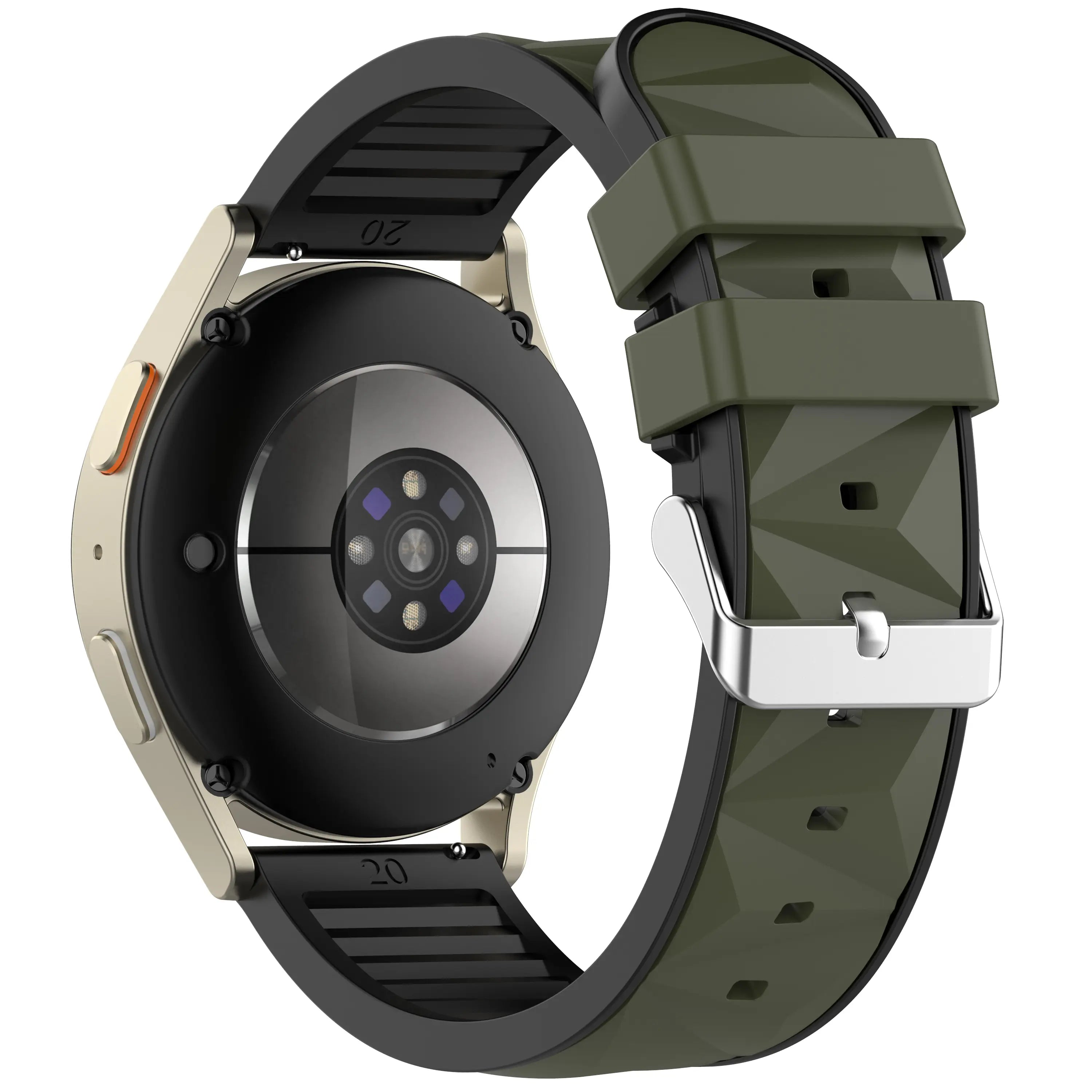 Amazfit Active 3 Premium Diamond Sport Strap (Army Green/Black)