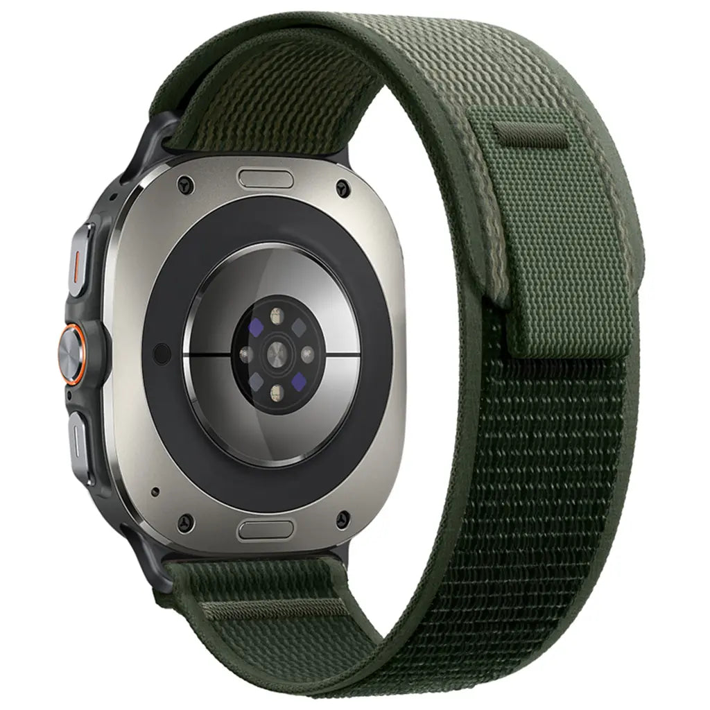 Samsung Galaxy Watch Ultra 2 trail nylon band (legergroen)