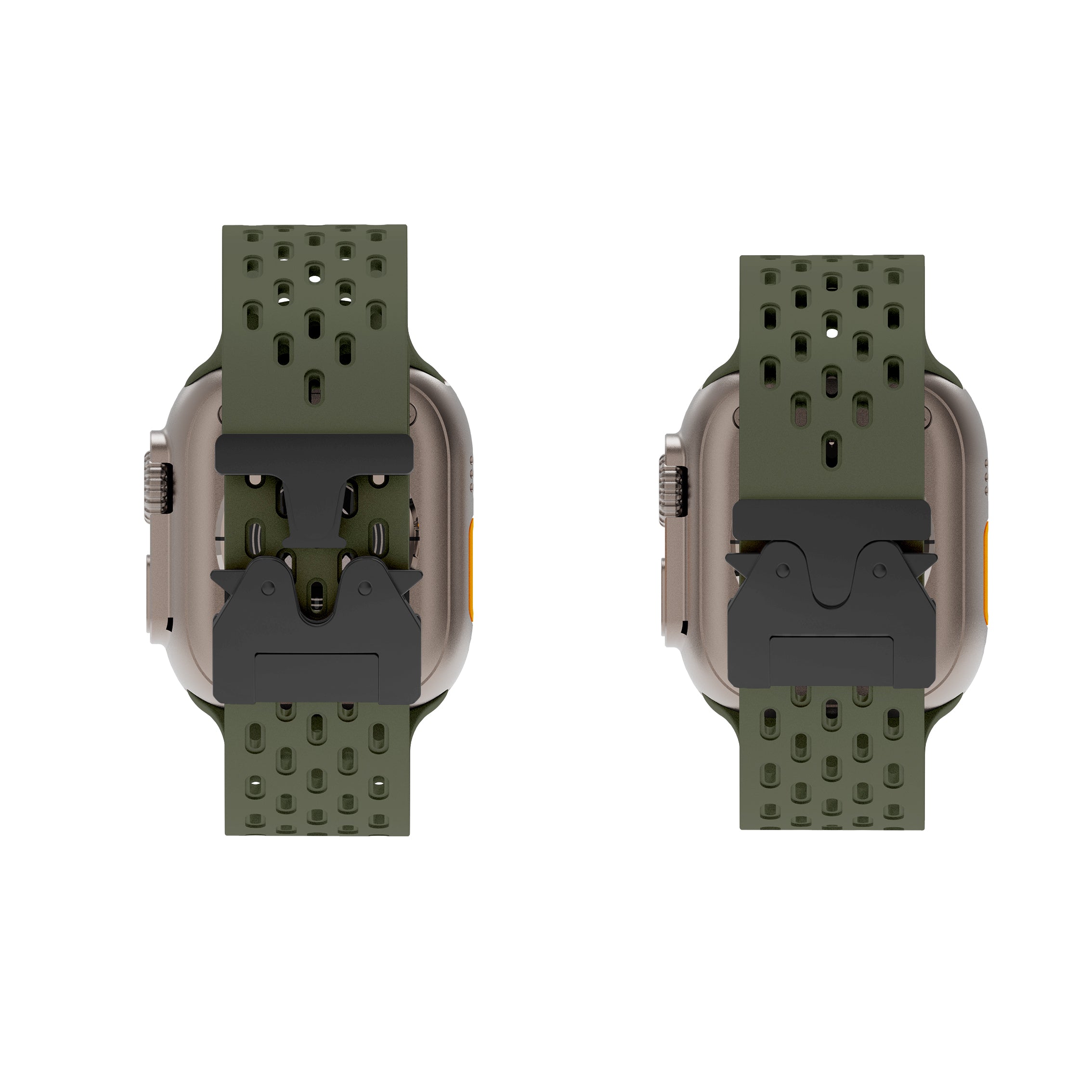 Apple Watch Silicone Air Strap with P-Buckle (Army Green)