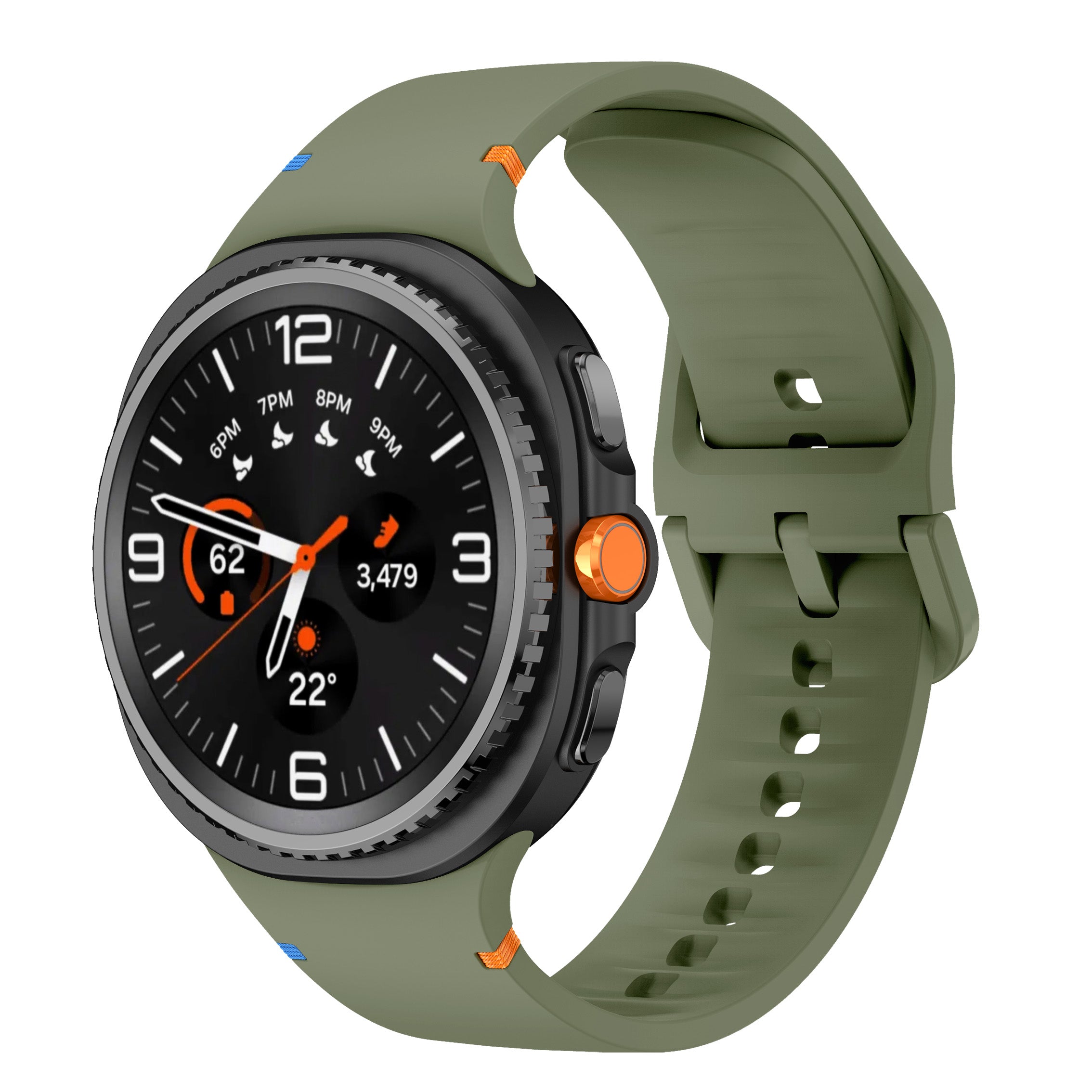 Samsung Galaxy Watch 8 Classic siliconen bandje (legergroen)