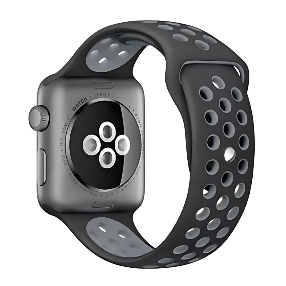 Apple Watch sport bandje (zwart/grijs)