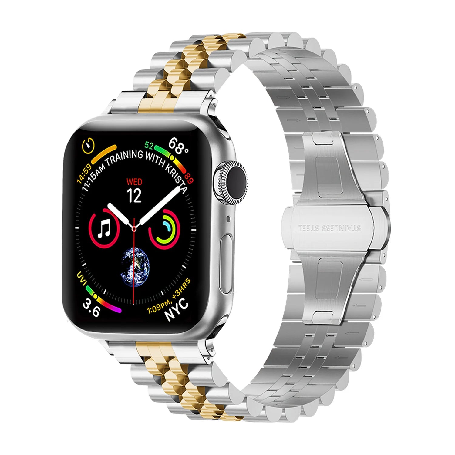 Apple Watch Jubilee stalen band (zilver/goud)
