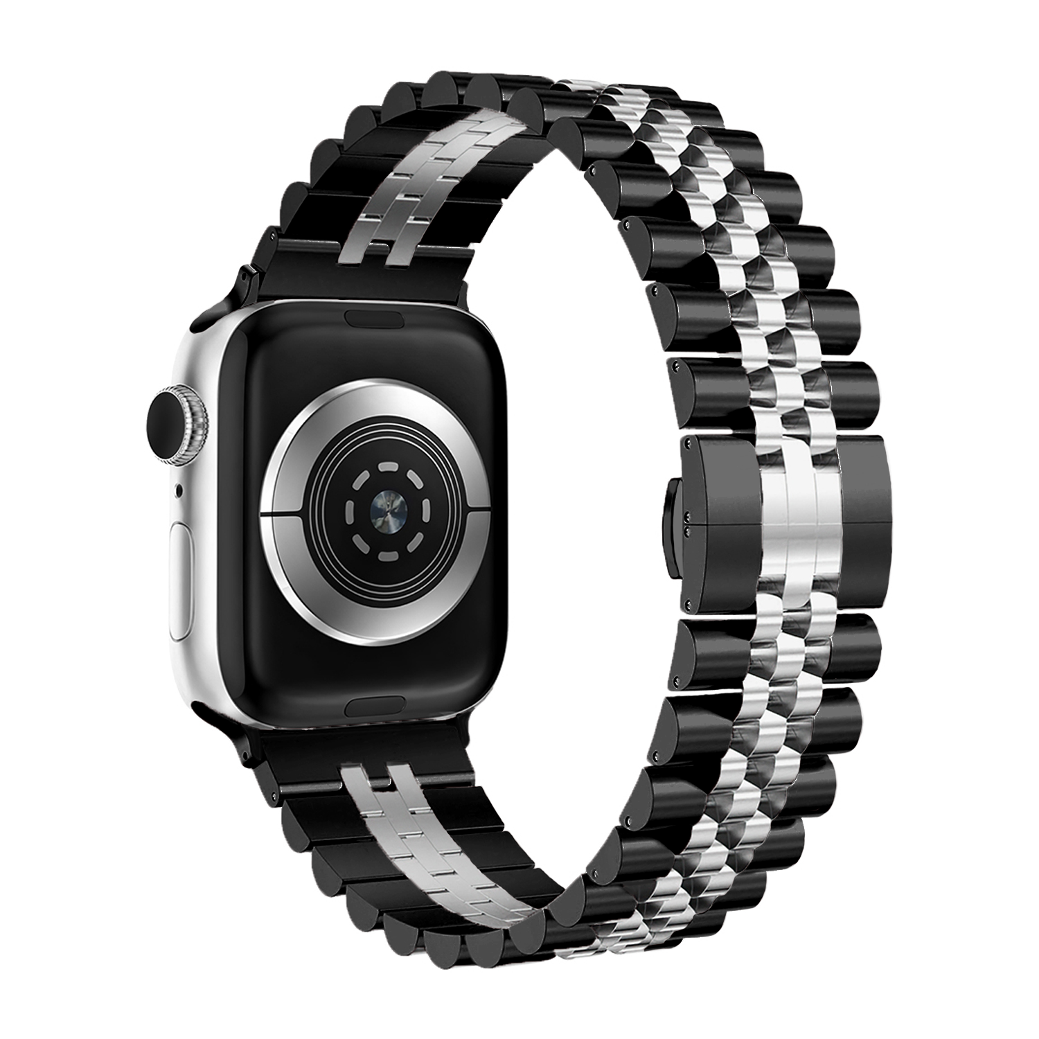 Apple Watch Jubilee stalen band (zwart/zilver)