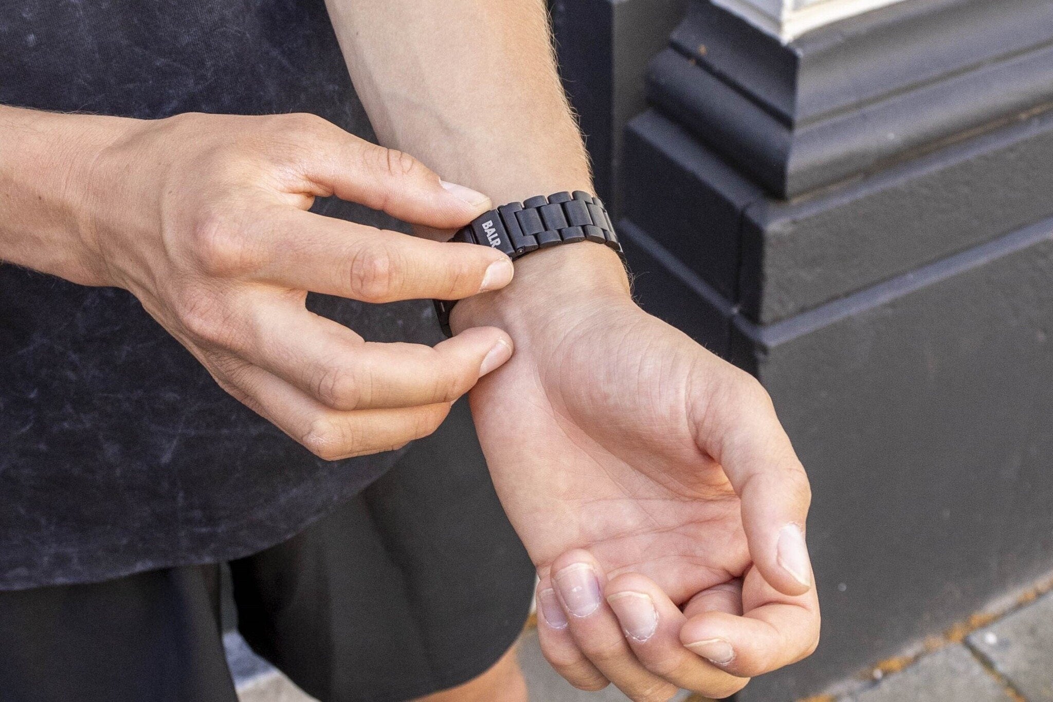 BALR Polar Pacer stalen band (zwart)